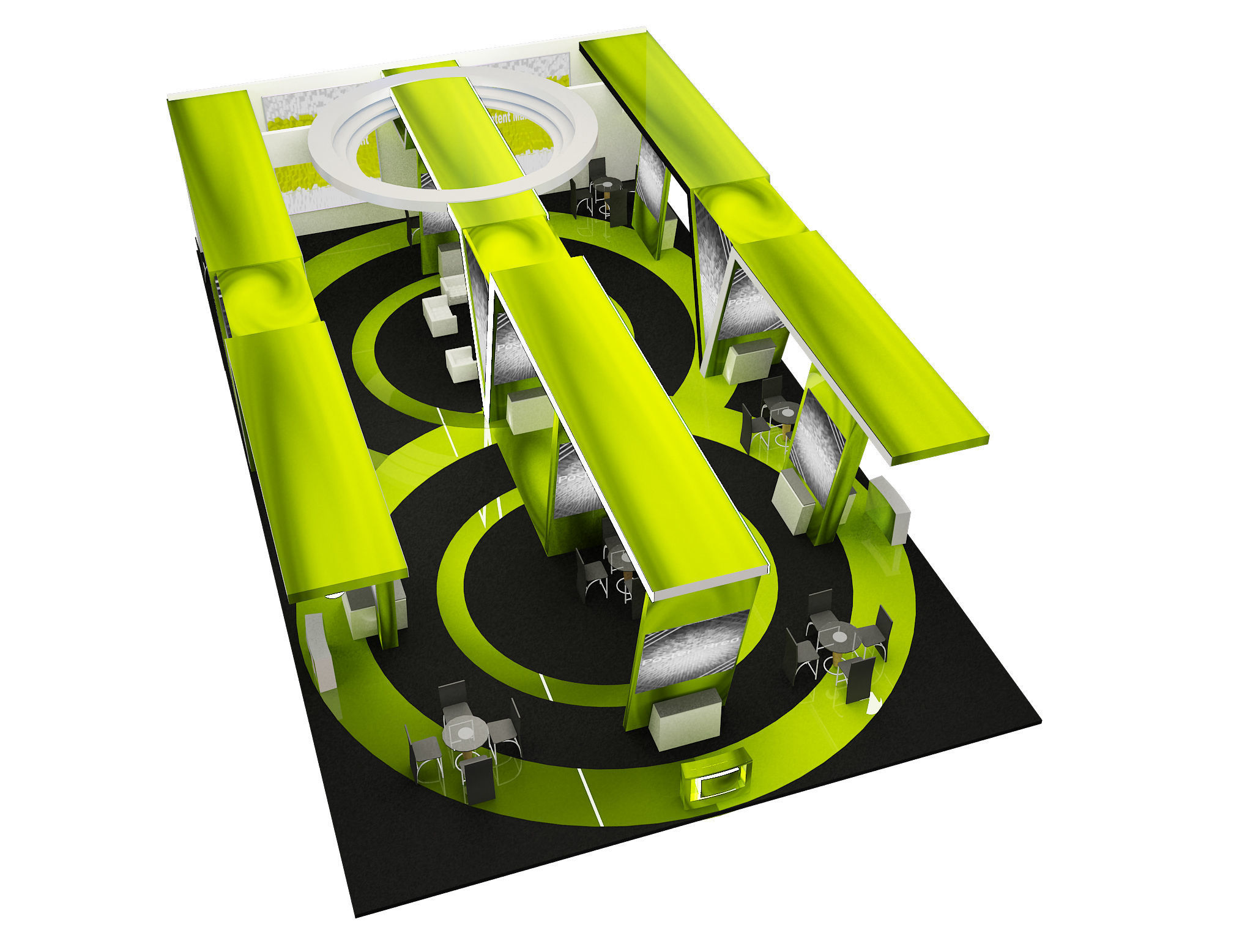 Booth Exhibition Stand a572a 3D model_8