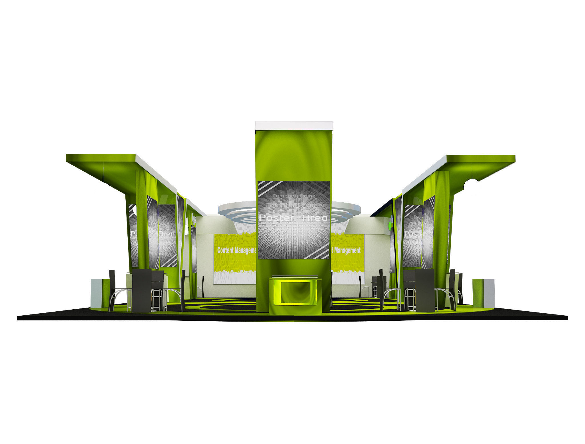 Booth Exhibition Stand a572a 3D model_4