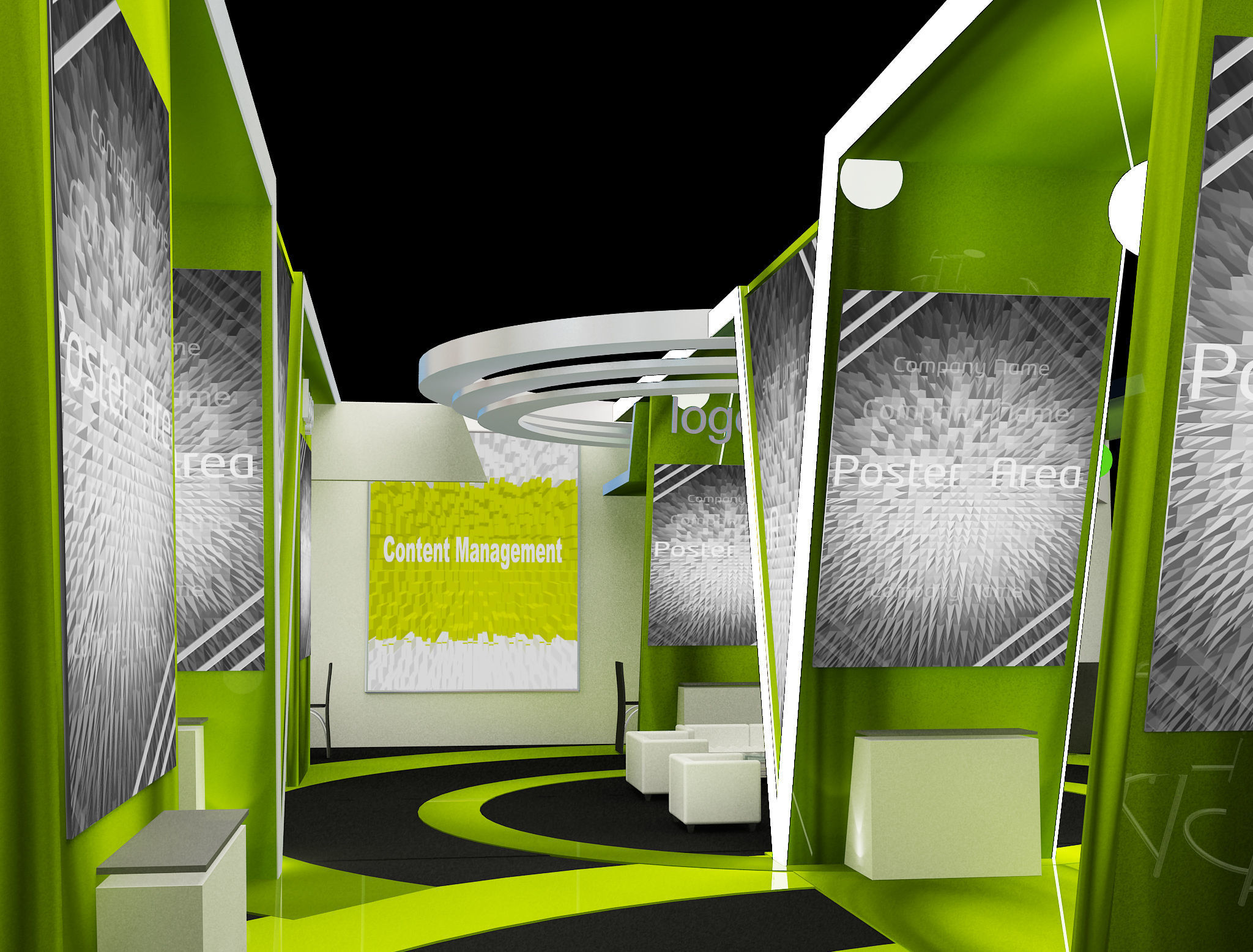 Booth Exhibition Stand a572a 3D model_18