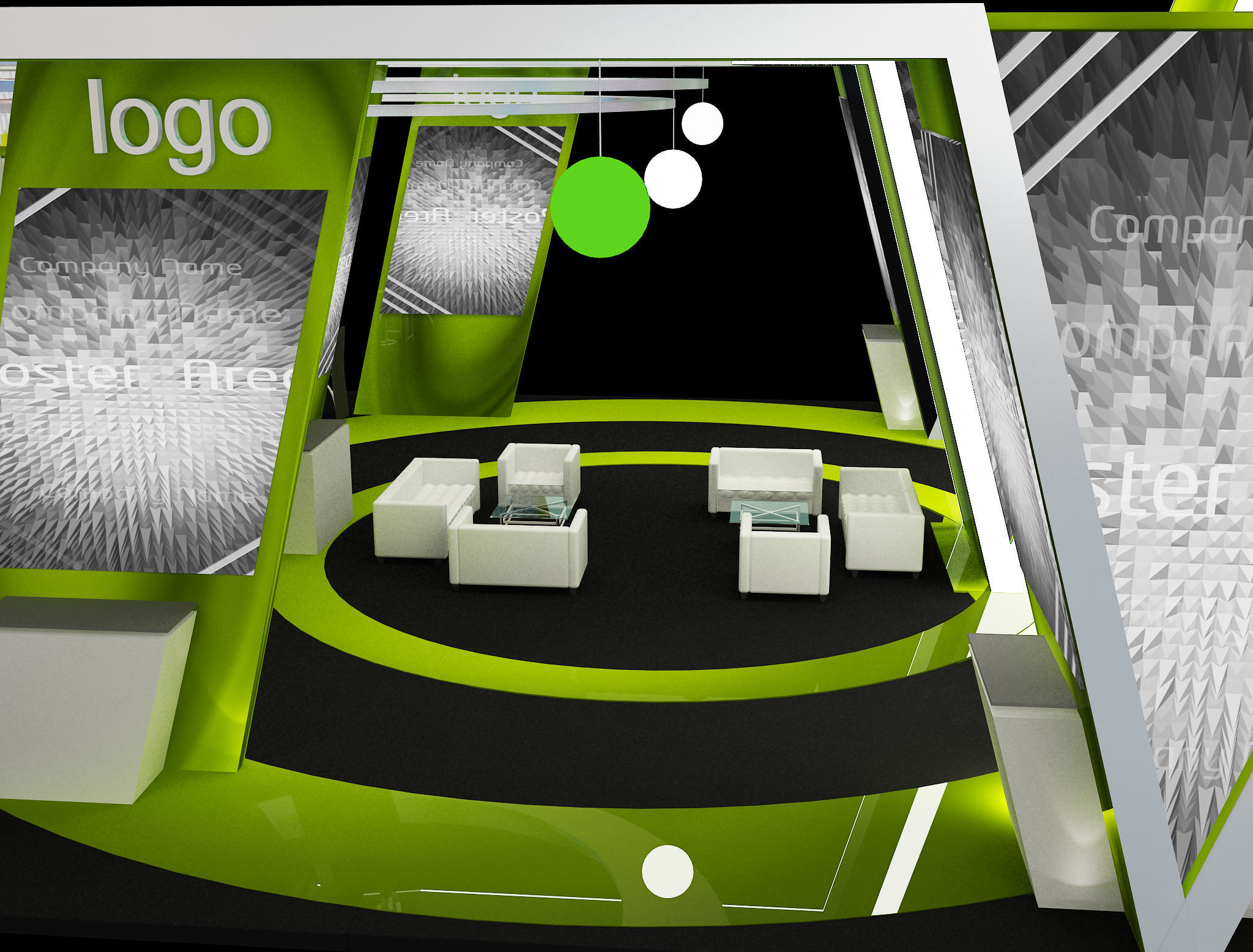 Booth Exhibition Stand a572a 3D model_20