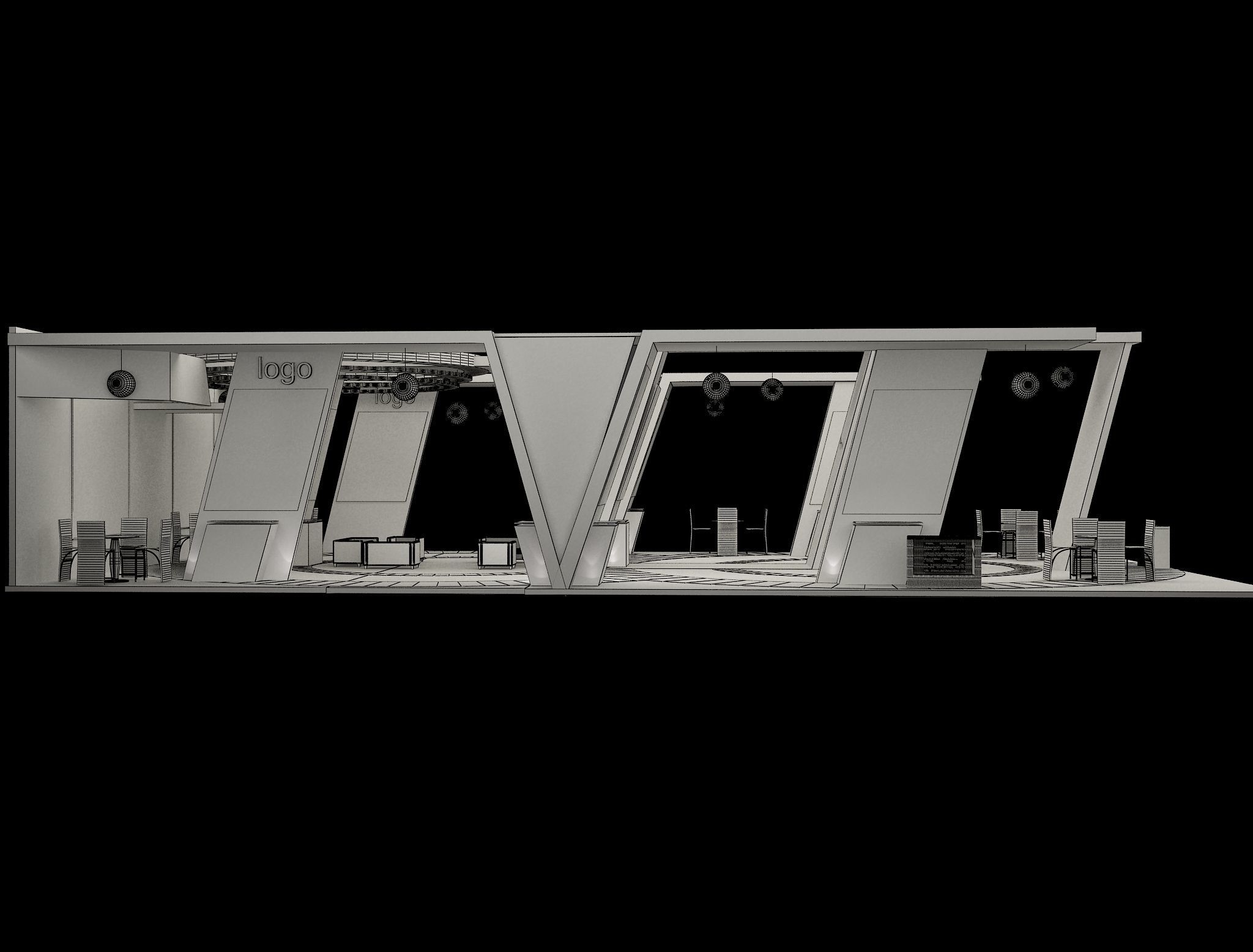 Booth Exhibition Stand a572a 3D model_7