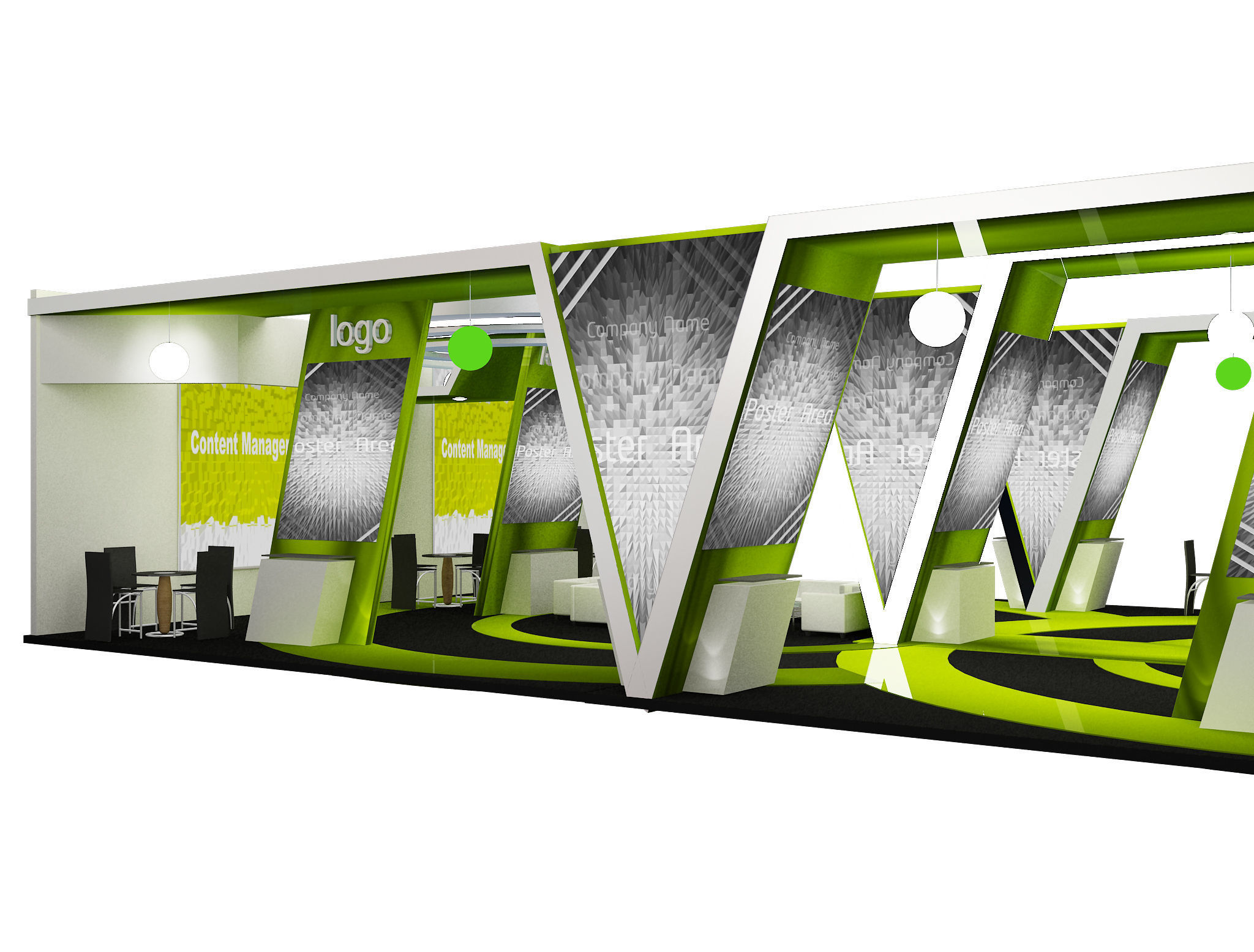 Booth Exhibition Stand a572a 3D model_10