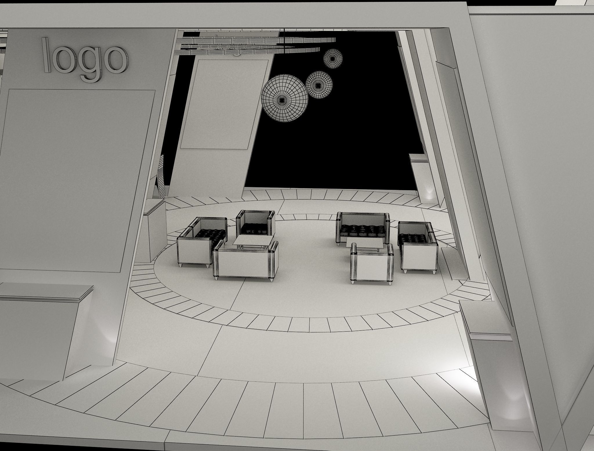 Booth Exhibition Stand a572a 3D model_21