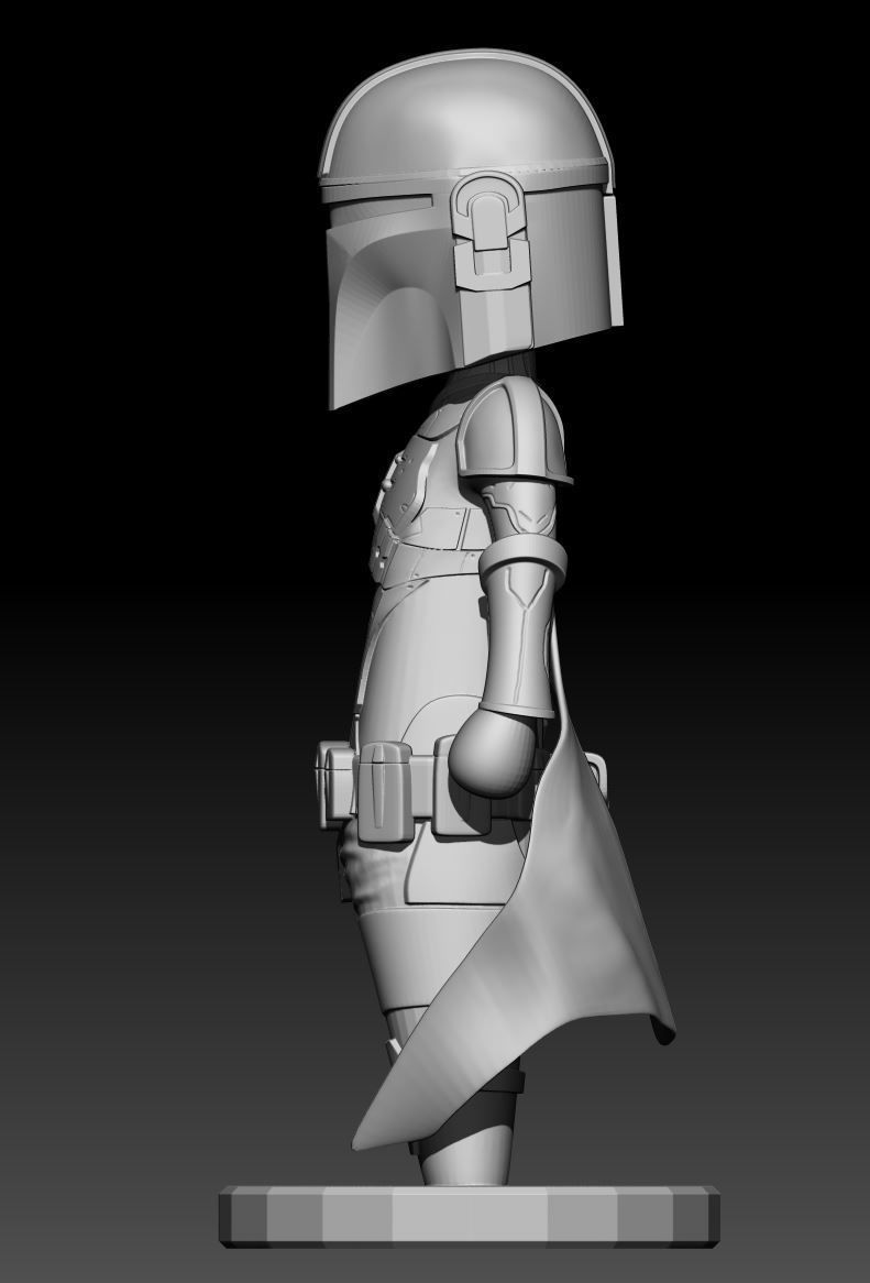 Mandalorian Mini Free 3D print model_1
