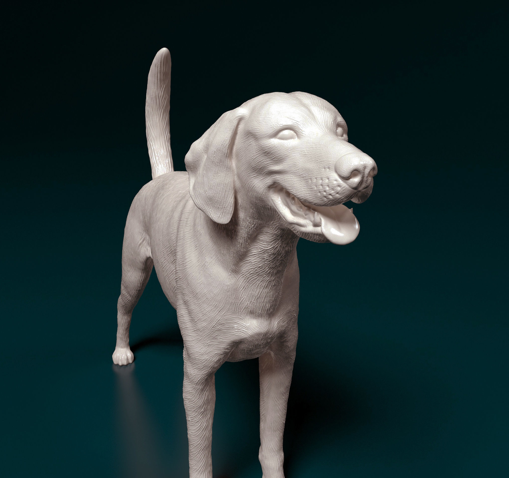 American Foxhound dog 3D print model_6