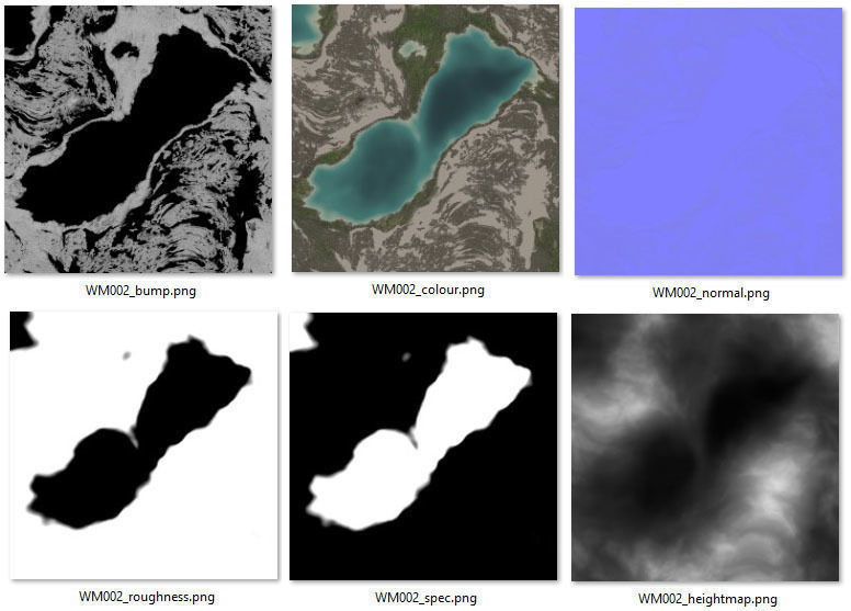Mountains Range Valley - Lake Beach Landscape 3D model_21