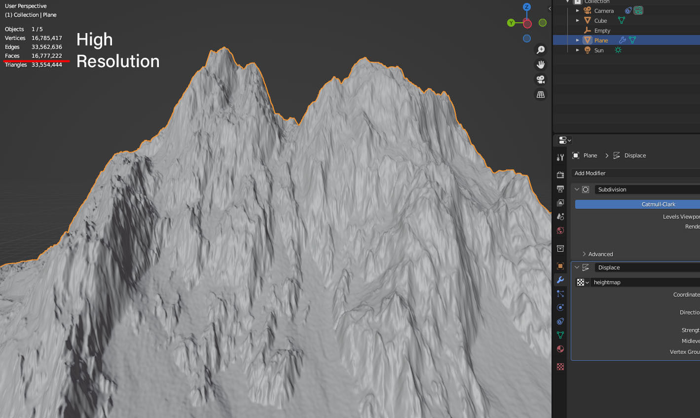 Mountains Range Valley - Lake Beach Landscape 3D model_15