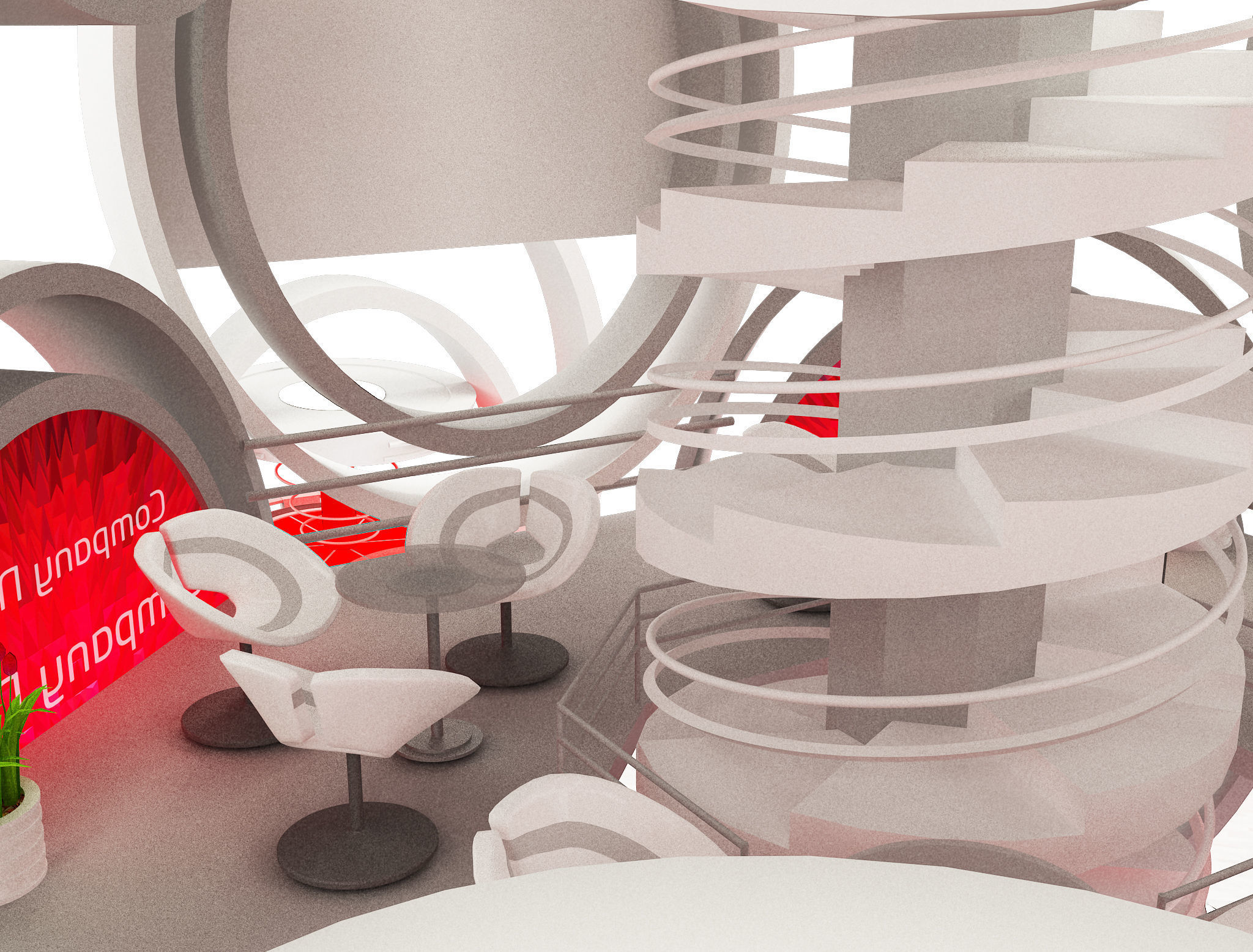 Booth Exhibition Stand a573b 3D model_30