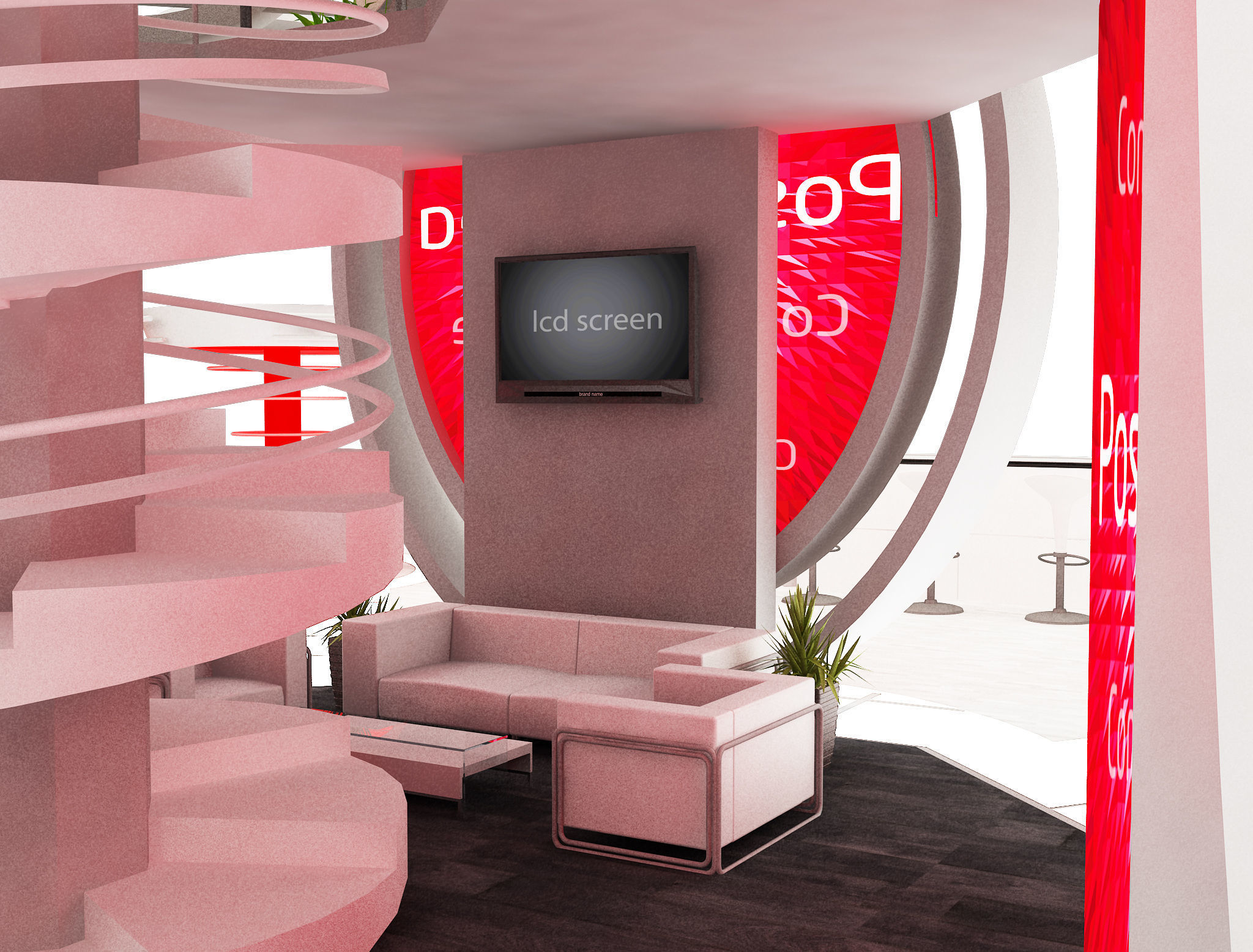 Booth Exhibition Stand a573b 3D model_24