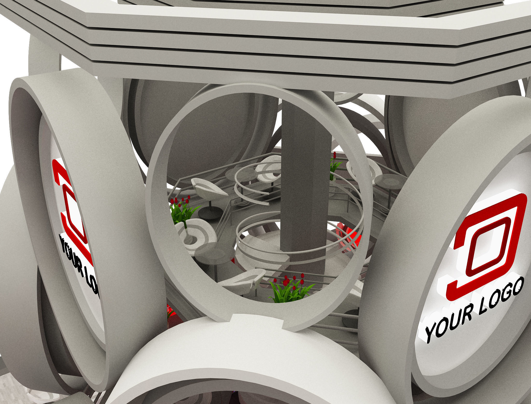 Booth Exhibition Stand a573b 3D model_22