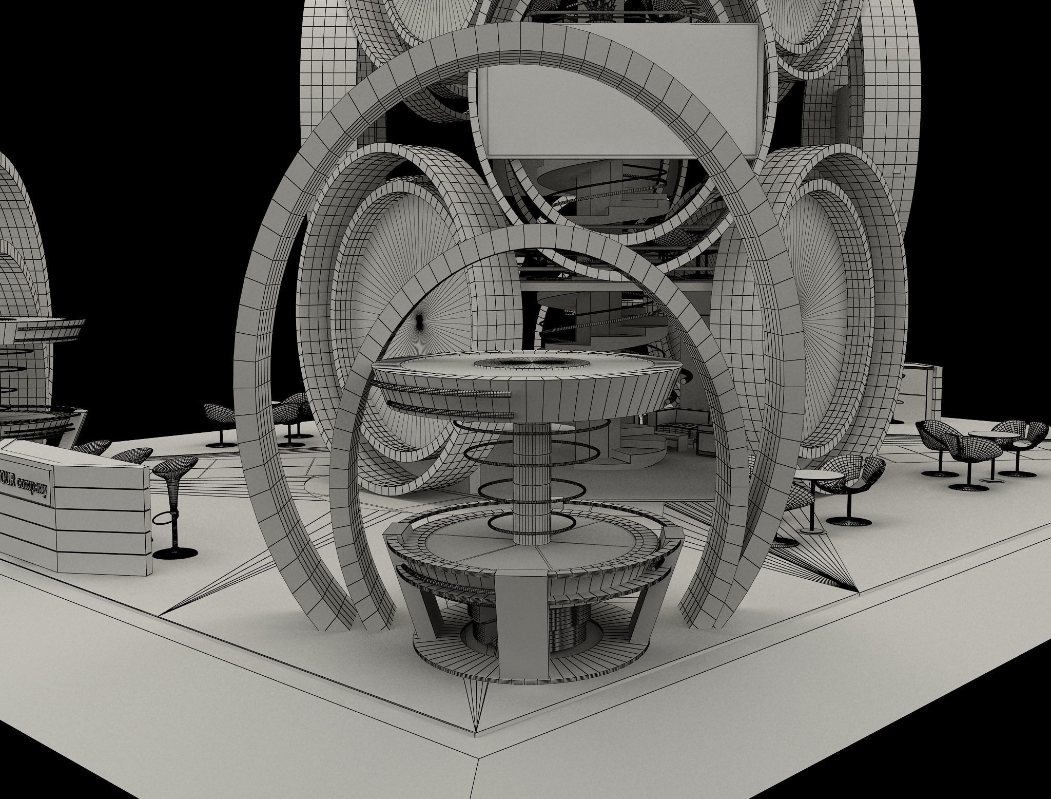 Booth Exhibition Stand a573b 3D model_15
