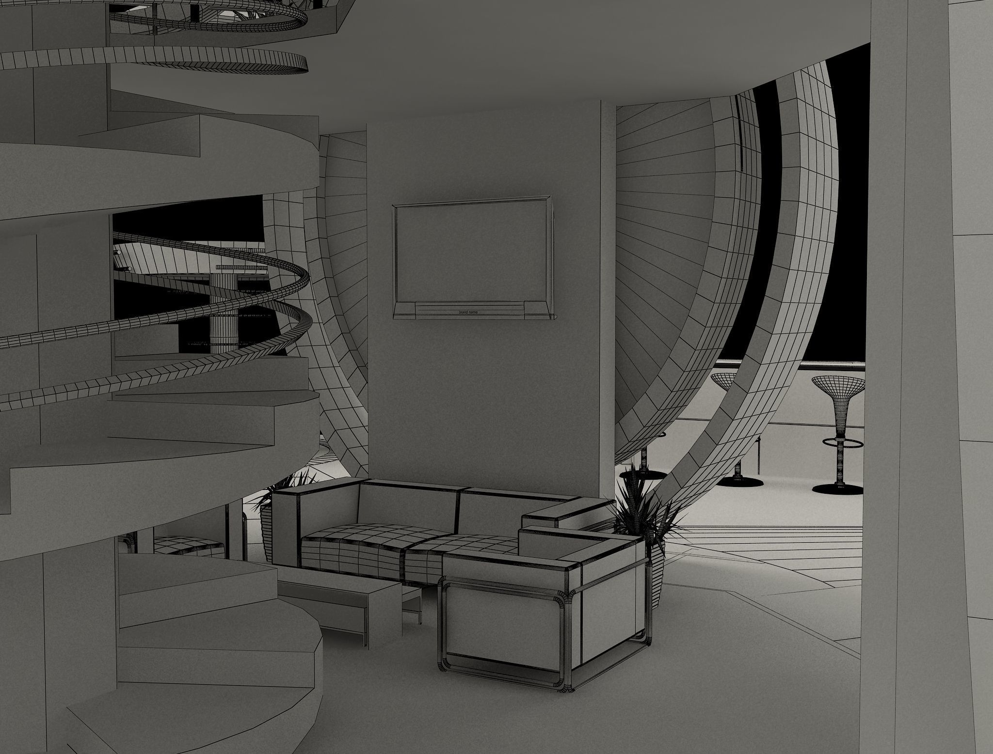 Booth Exhibition Stand a573b 3D model_25