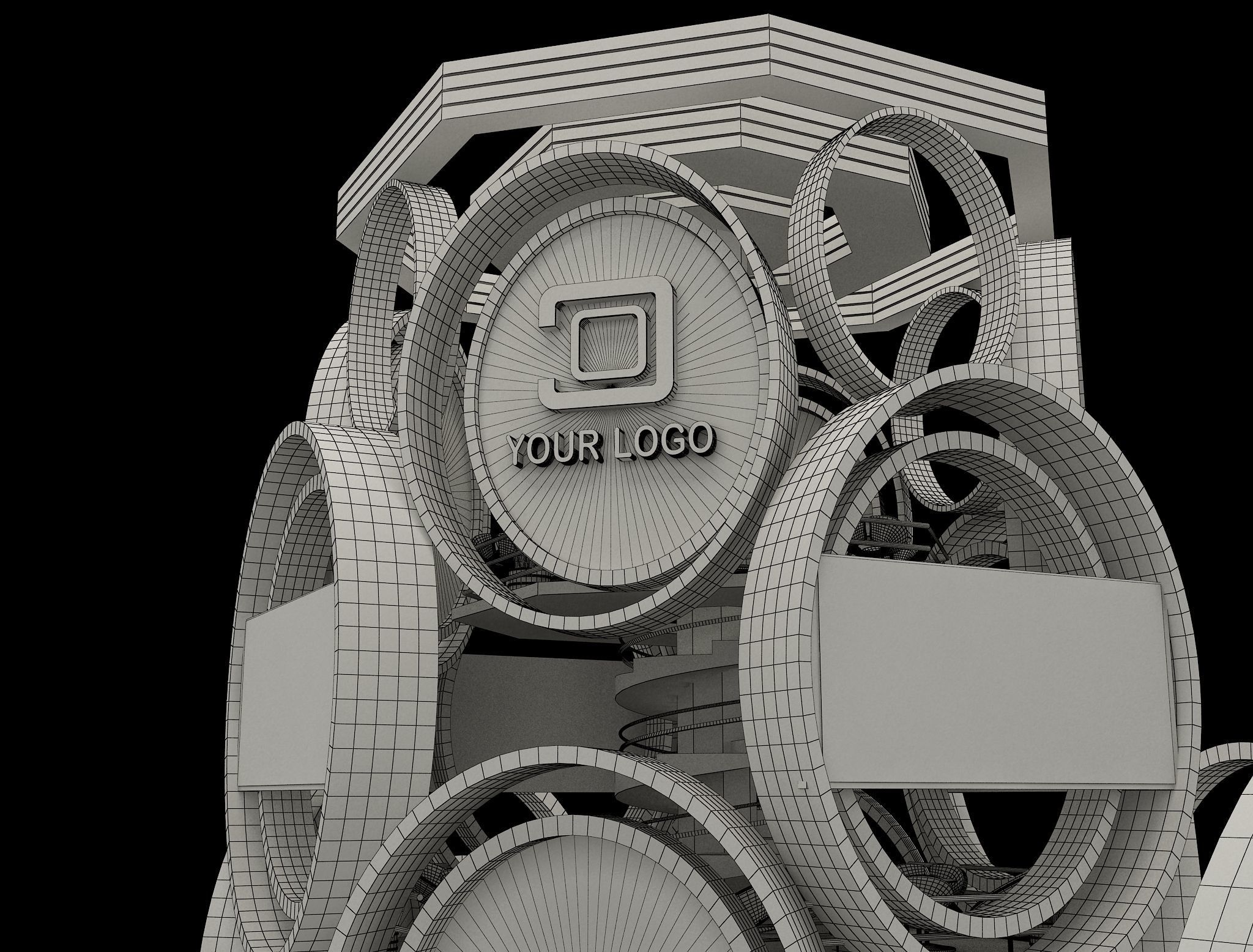 Booth Exhibition Stand a573b 3D model_11