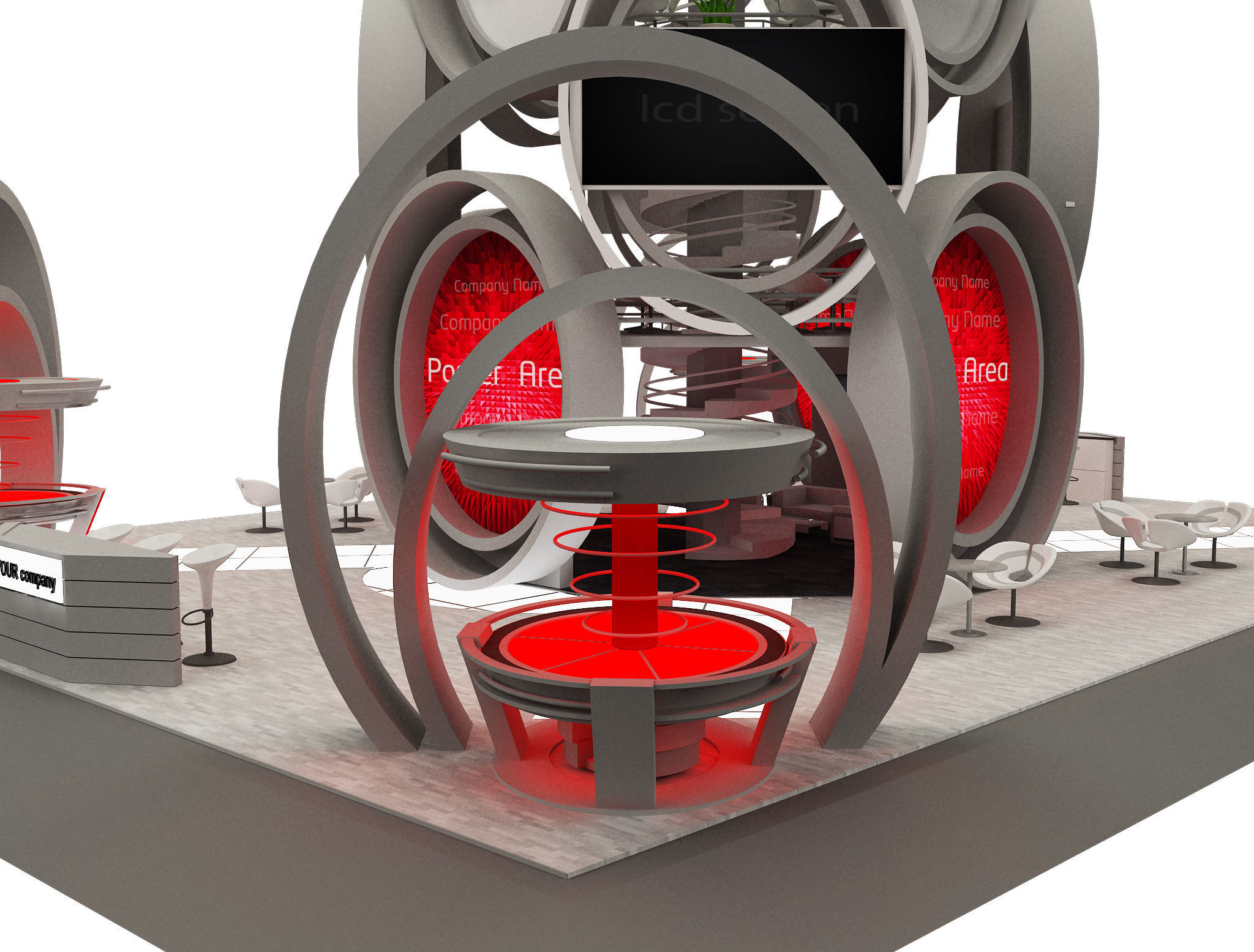 Booth Exhibition Stand a573b 3D model_14