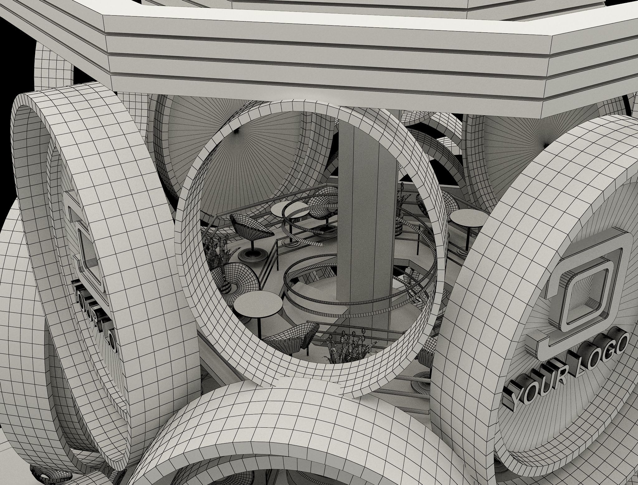 Booth Exhibition Stand a573b 3D model_23