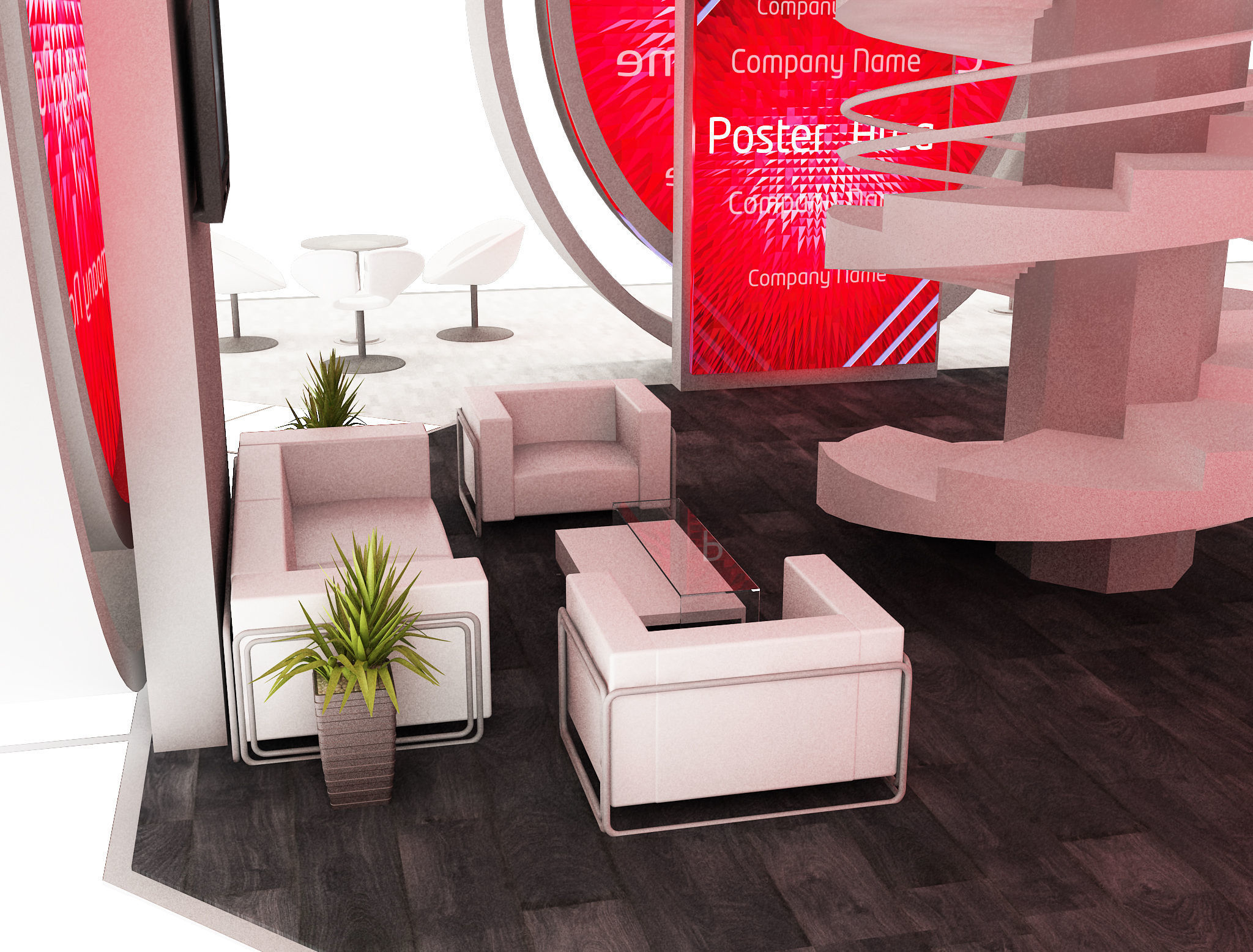 Booth Exhibition Stand a573b 3D model_28