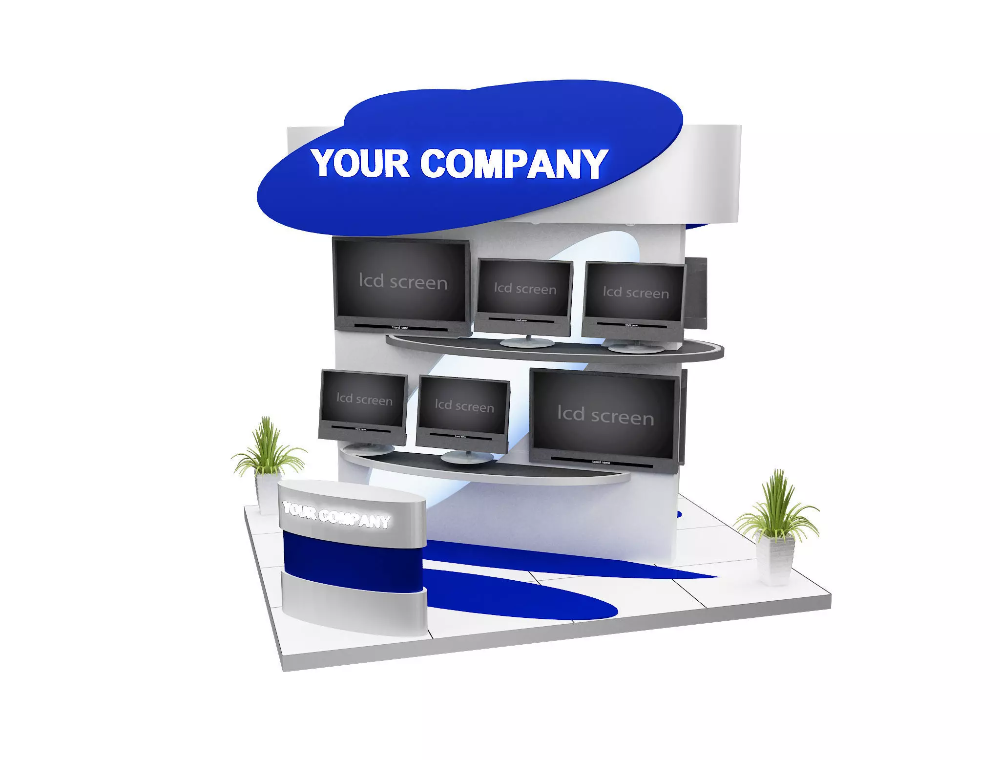 Booth Exhibition Stand a574a 3D model_0