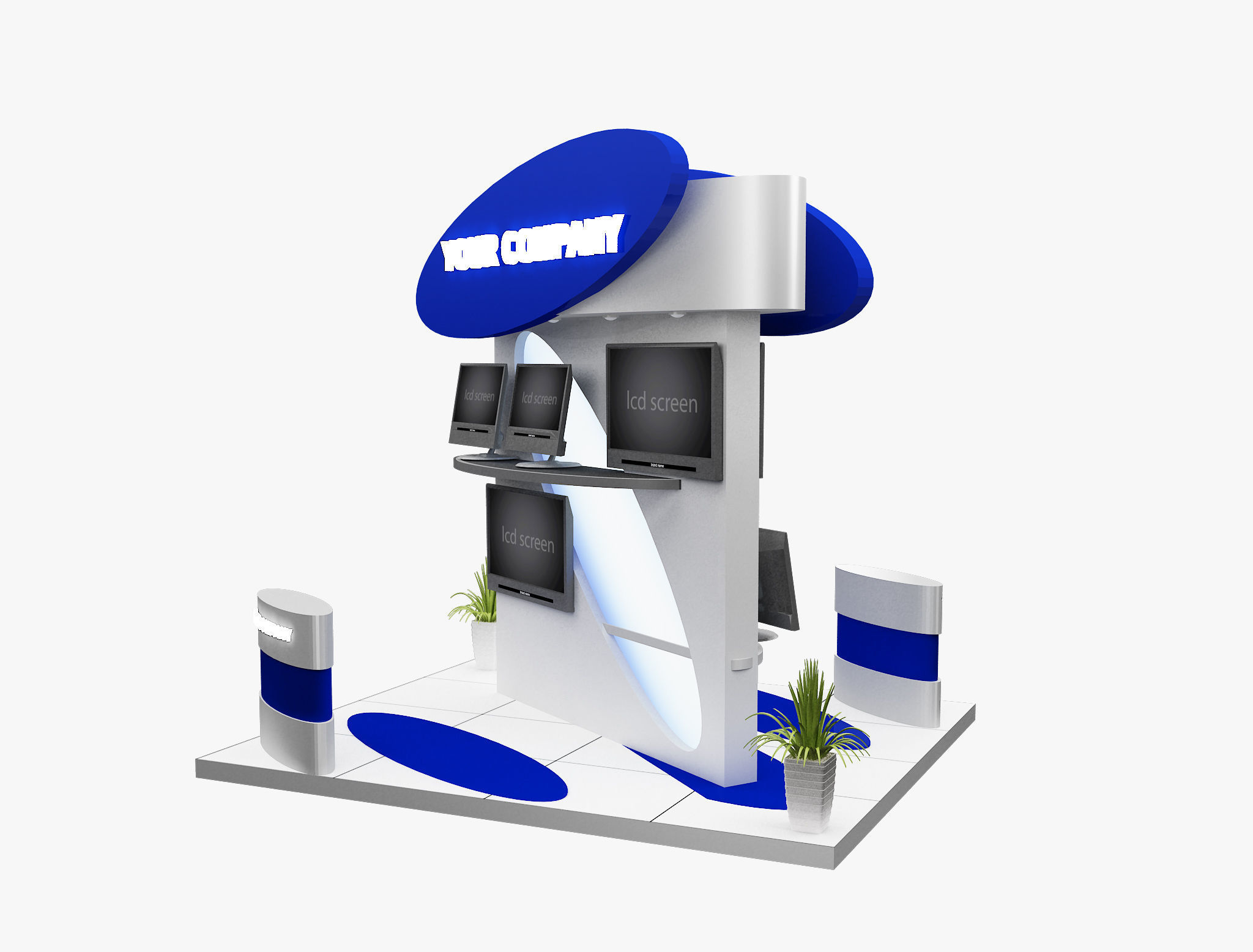 Booth Exhibition Stand a574a 3D model_8