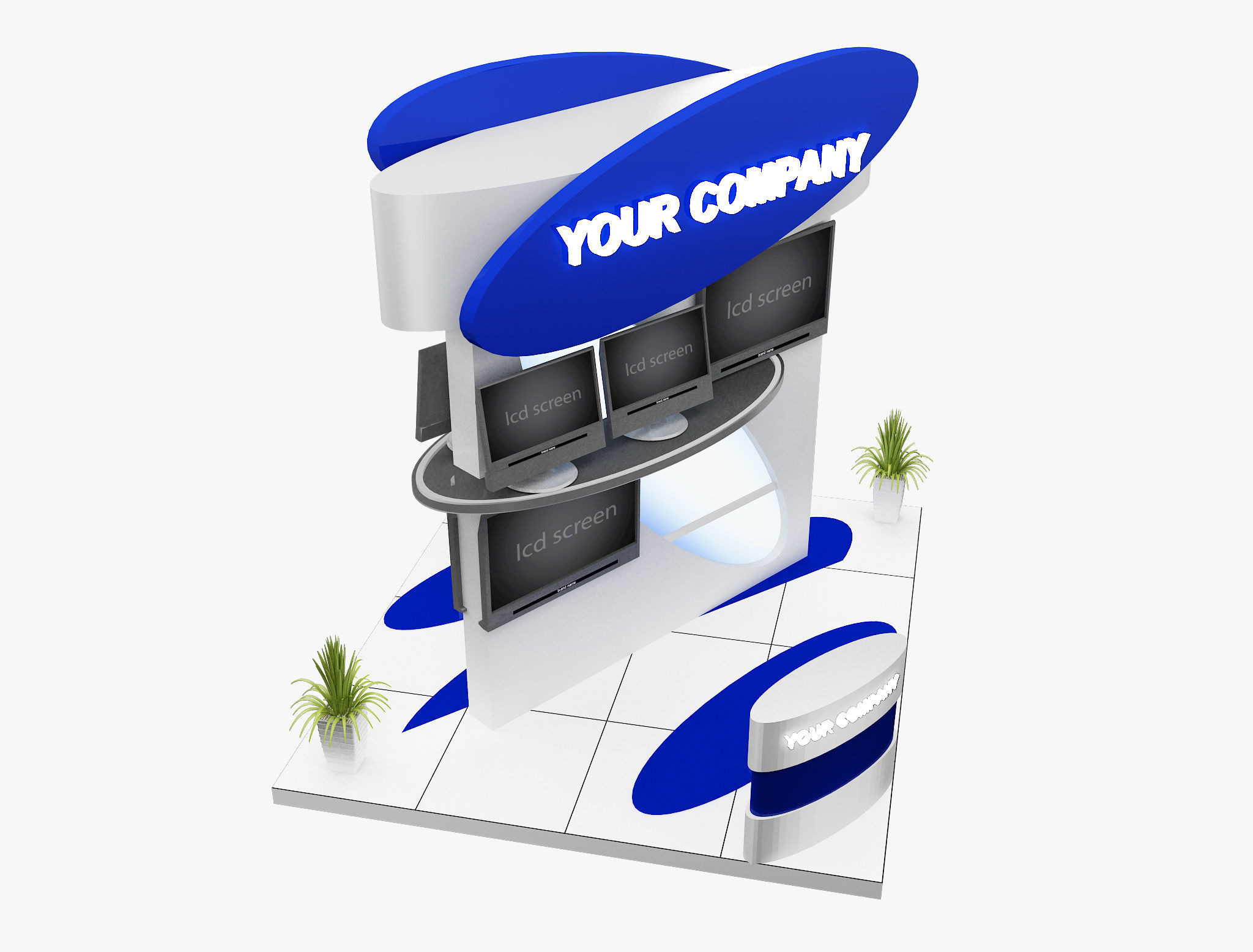 Booth Exhibition Stand a574a 3D model_10