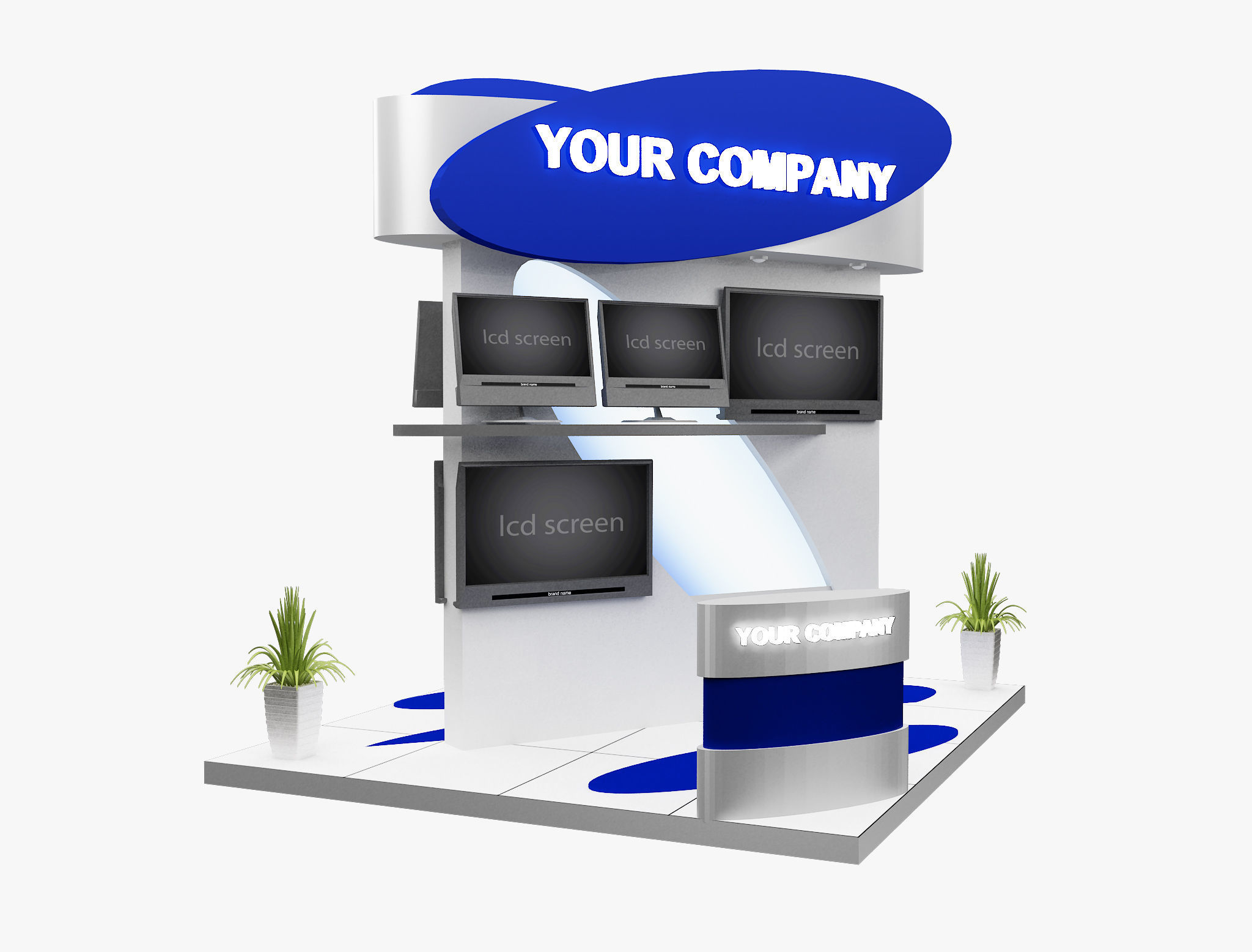 Booth Exhibition Stand a574a 3D model_2