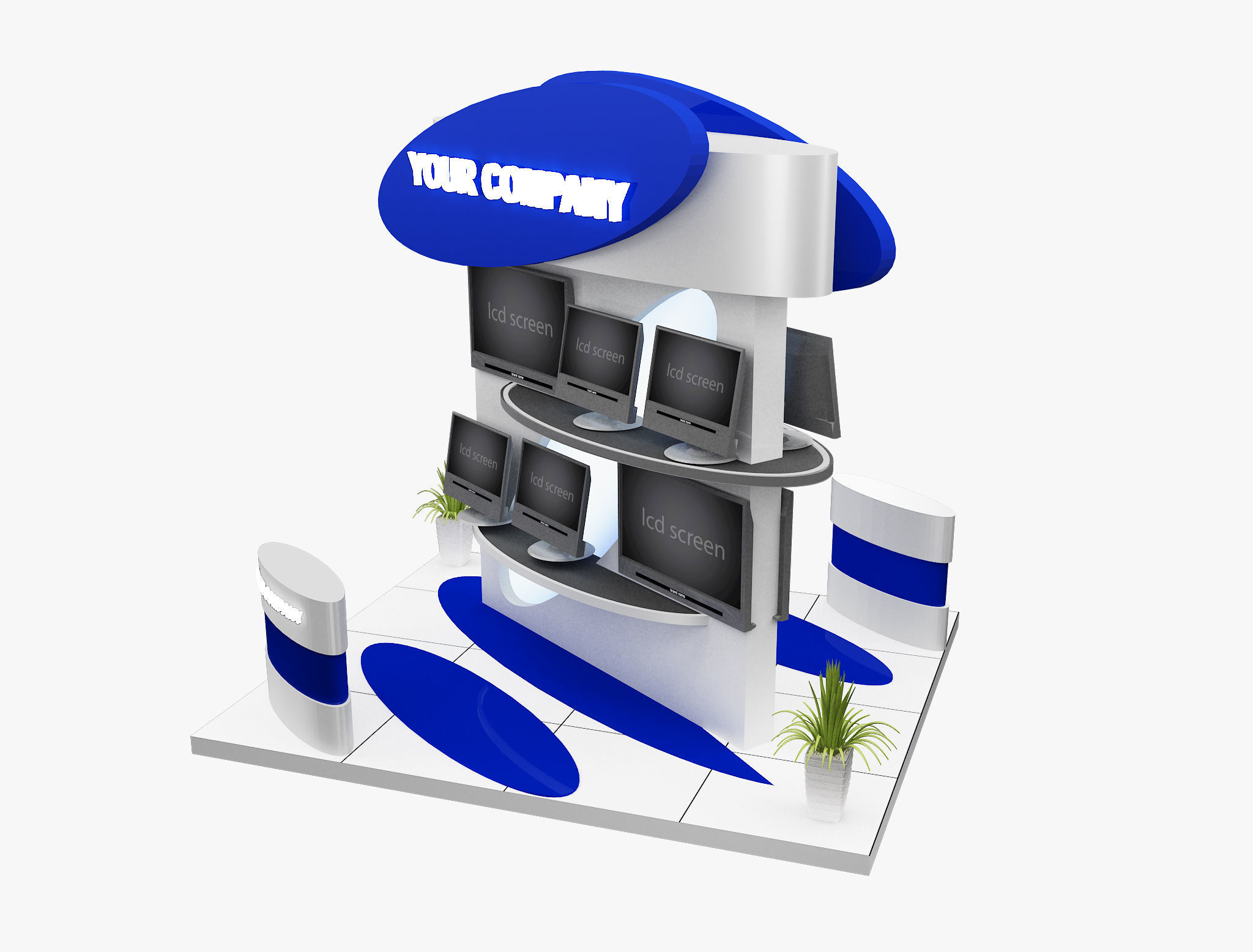 Booth Exhibition Stand a574a 3D model_4