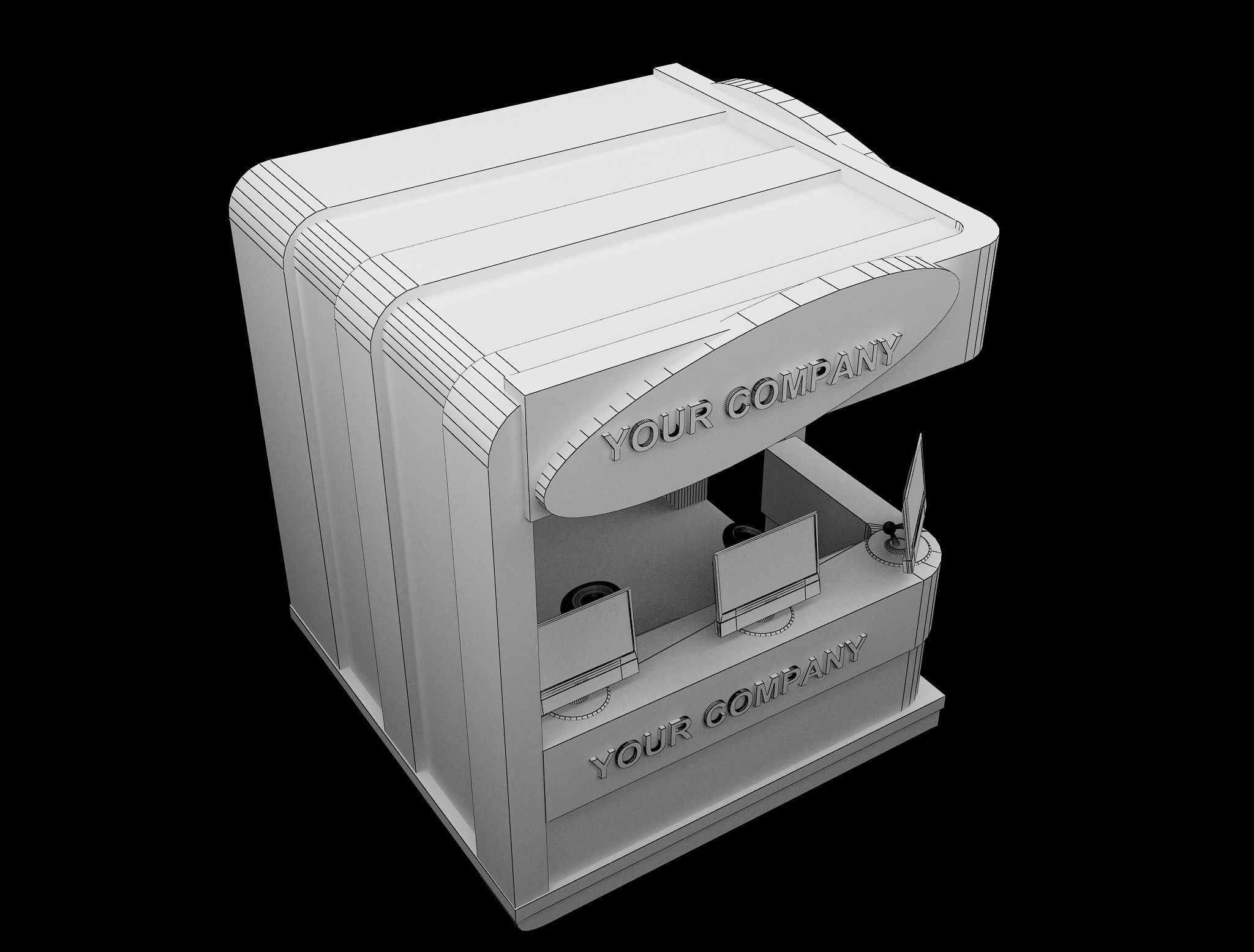  Booth Exhibition Stand a574b 3D model_7