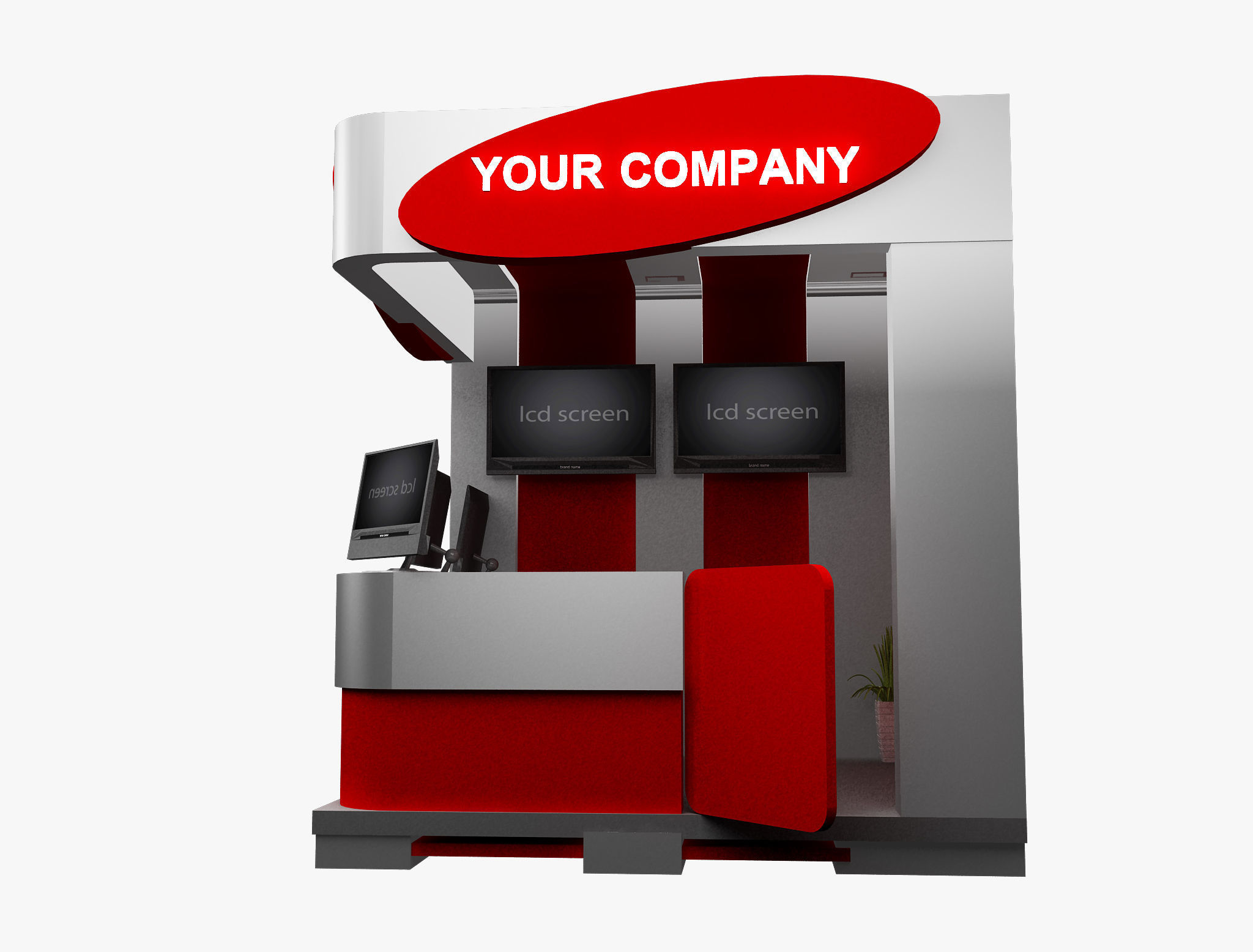  Booth Exhibition Stand a574b 3D model_2