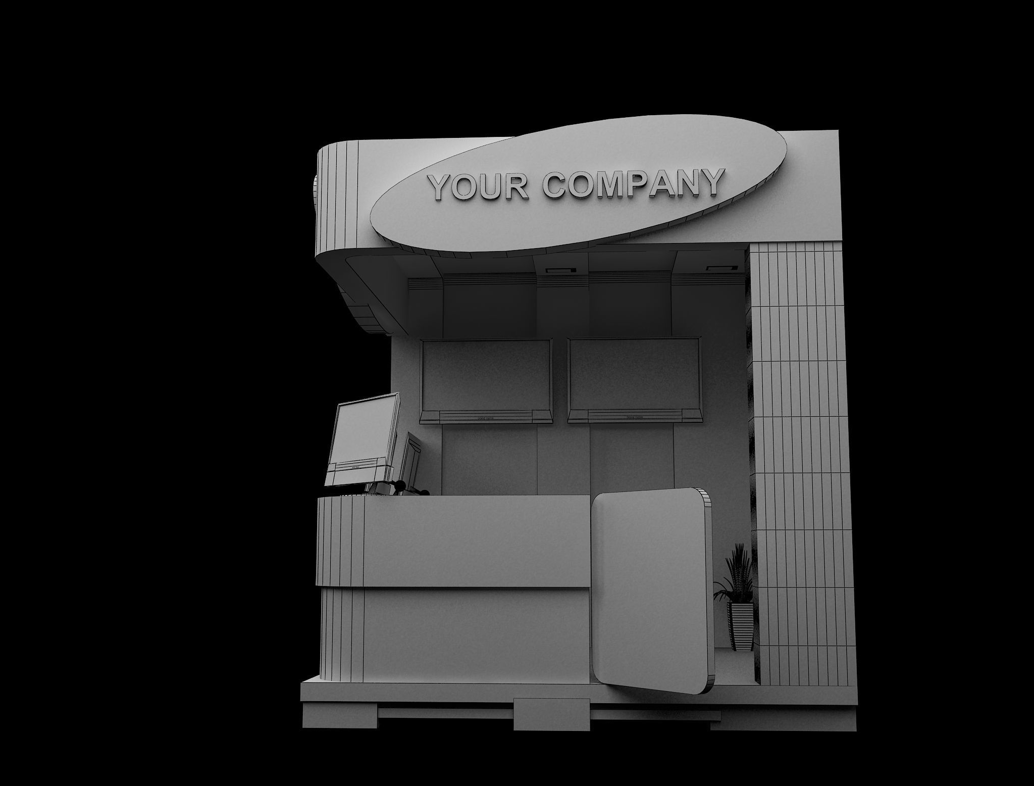  Booth Exhibition Stand a574b 3D model_11