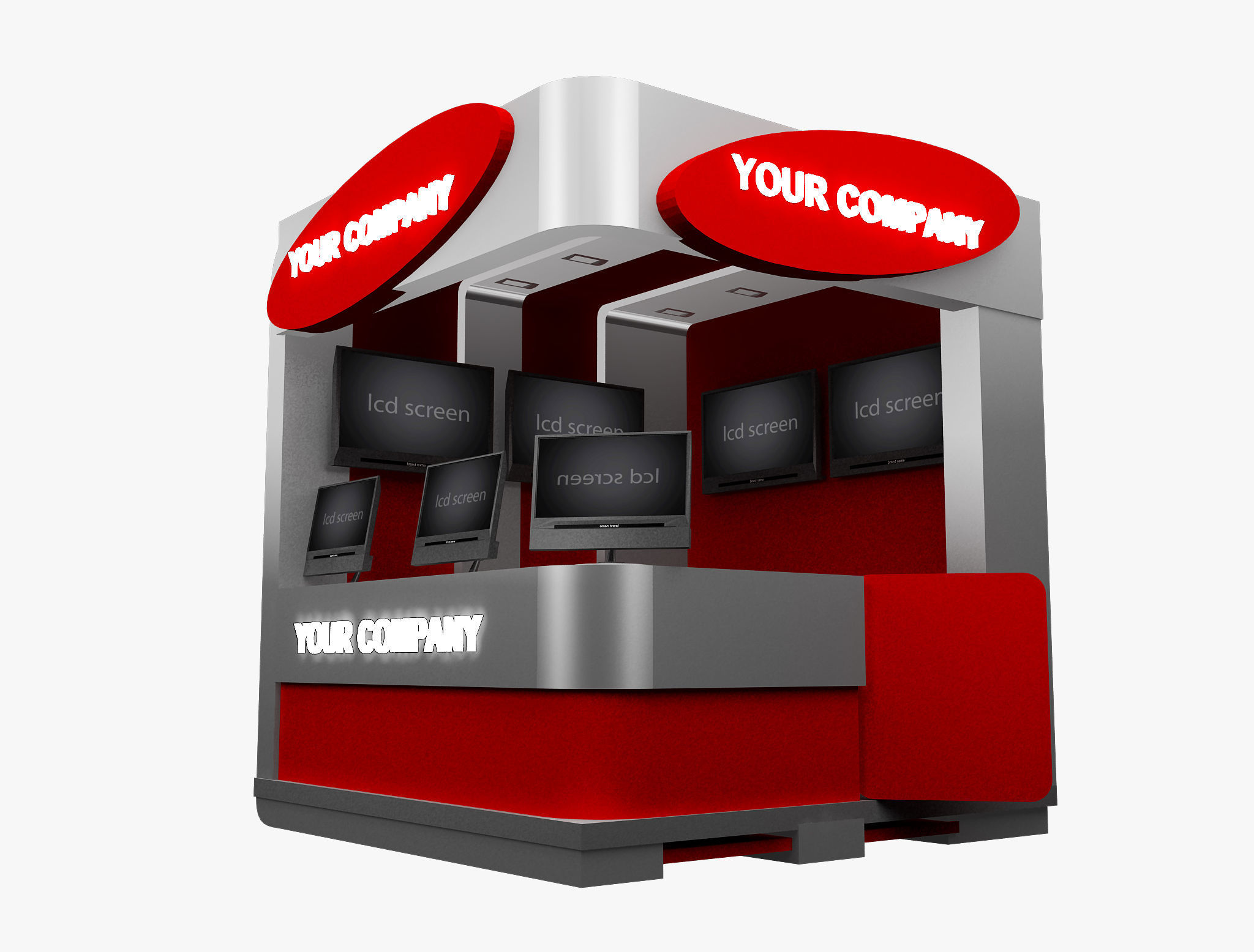  Booth Exhibition Stand a574b 3D model_8