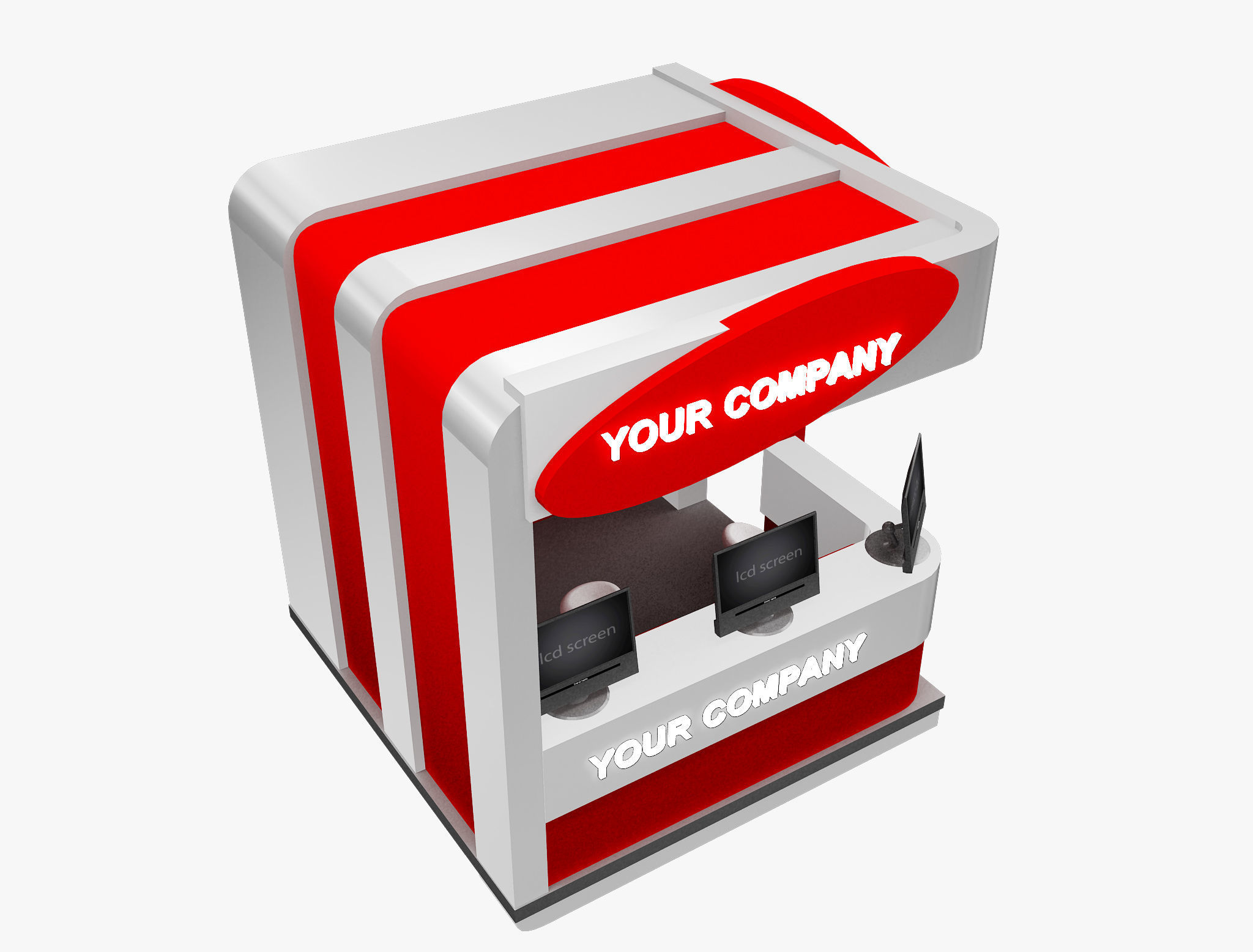  Booth Exhibition Stand a574b 3D model_6