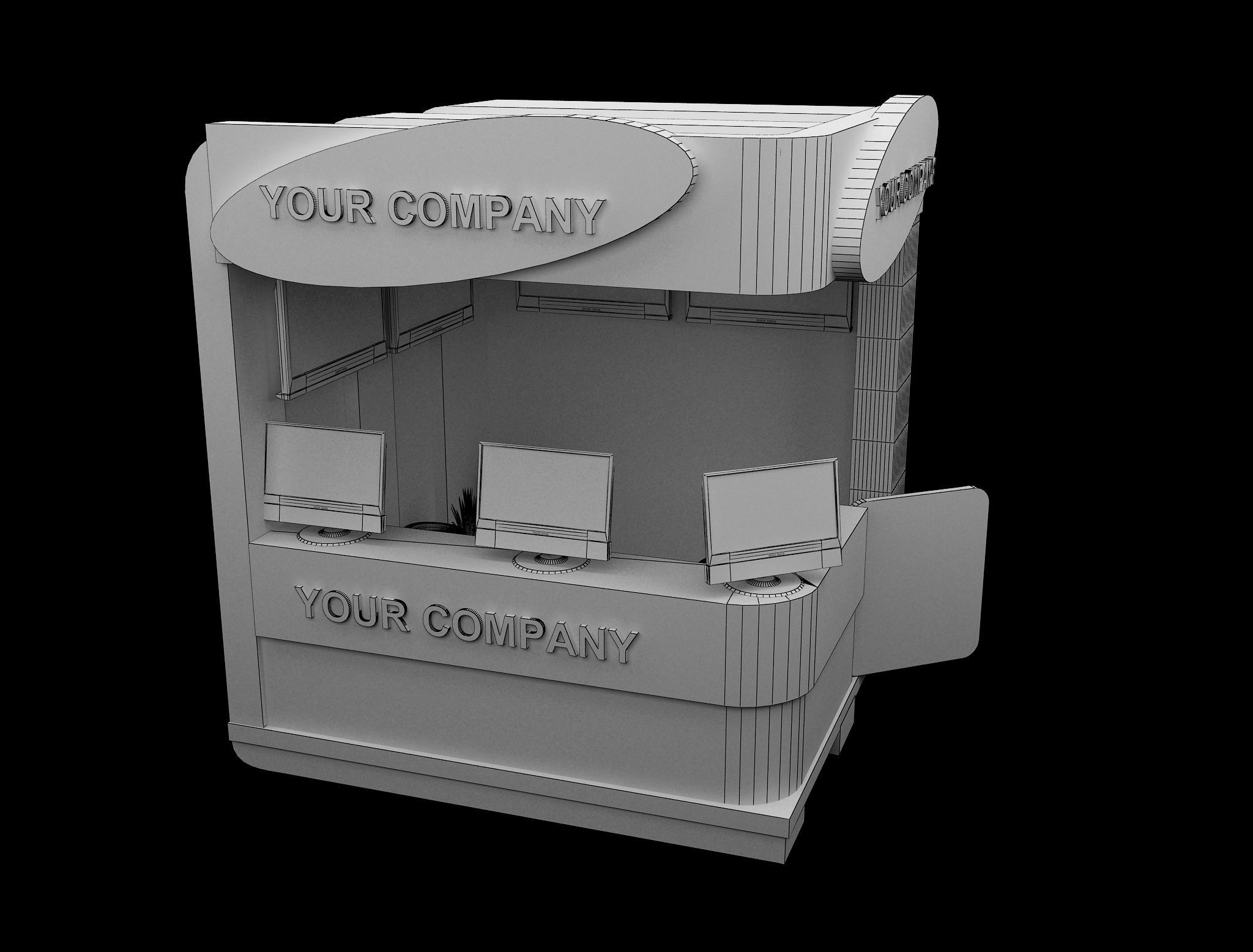  Booth Exhibition Stand a574b 3D model_5