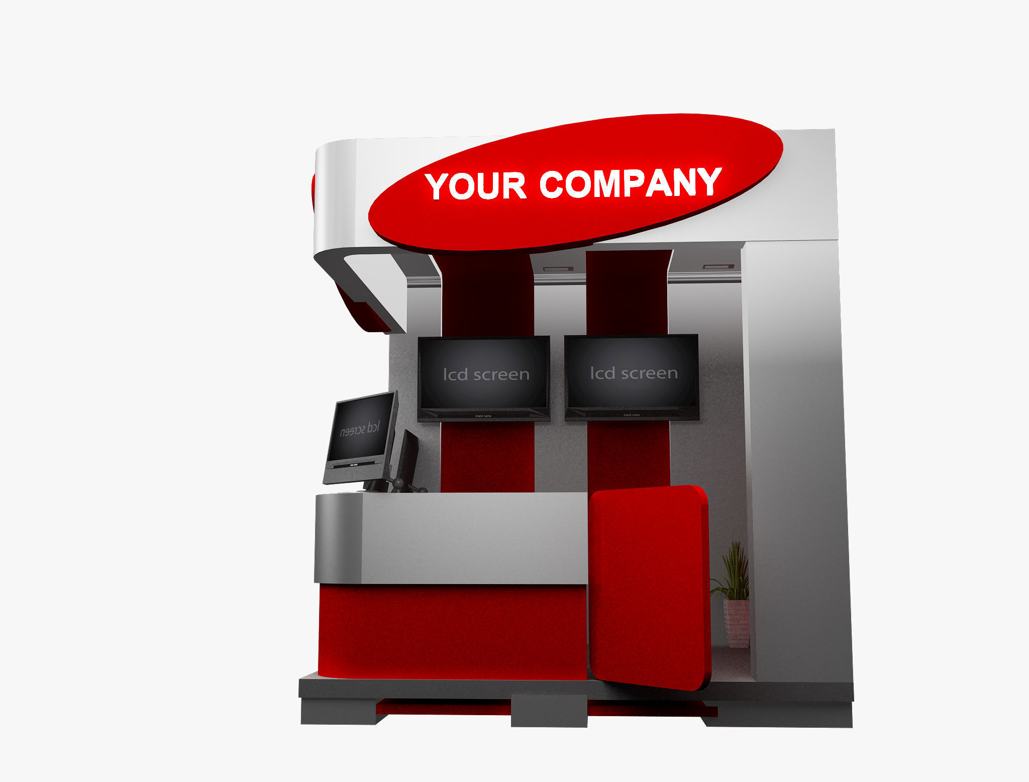  Booth Exhibition Stand a574b 3D model_10