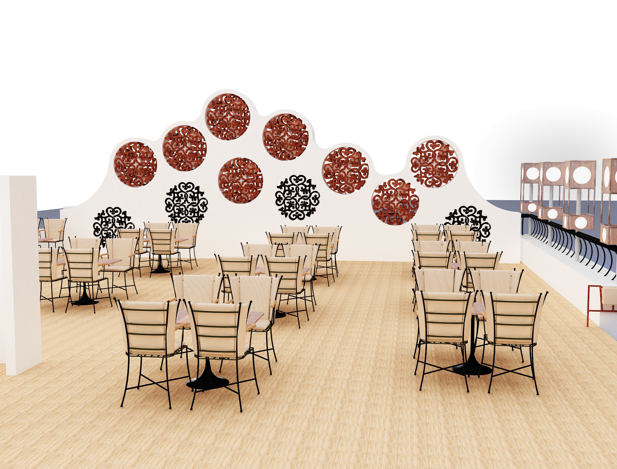 Exterior Design Tent Layout a575 3D model_10