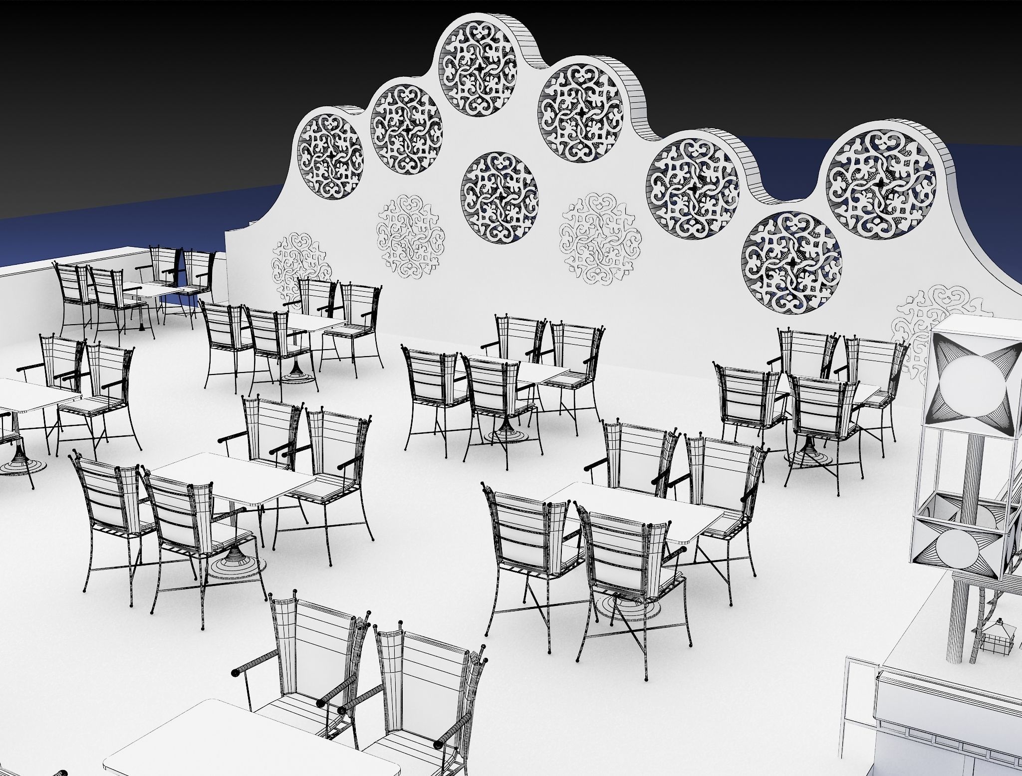 Exterior Design Tent Layout a575 3D model_15