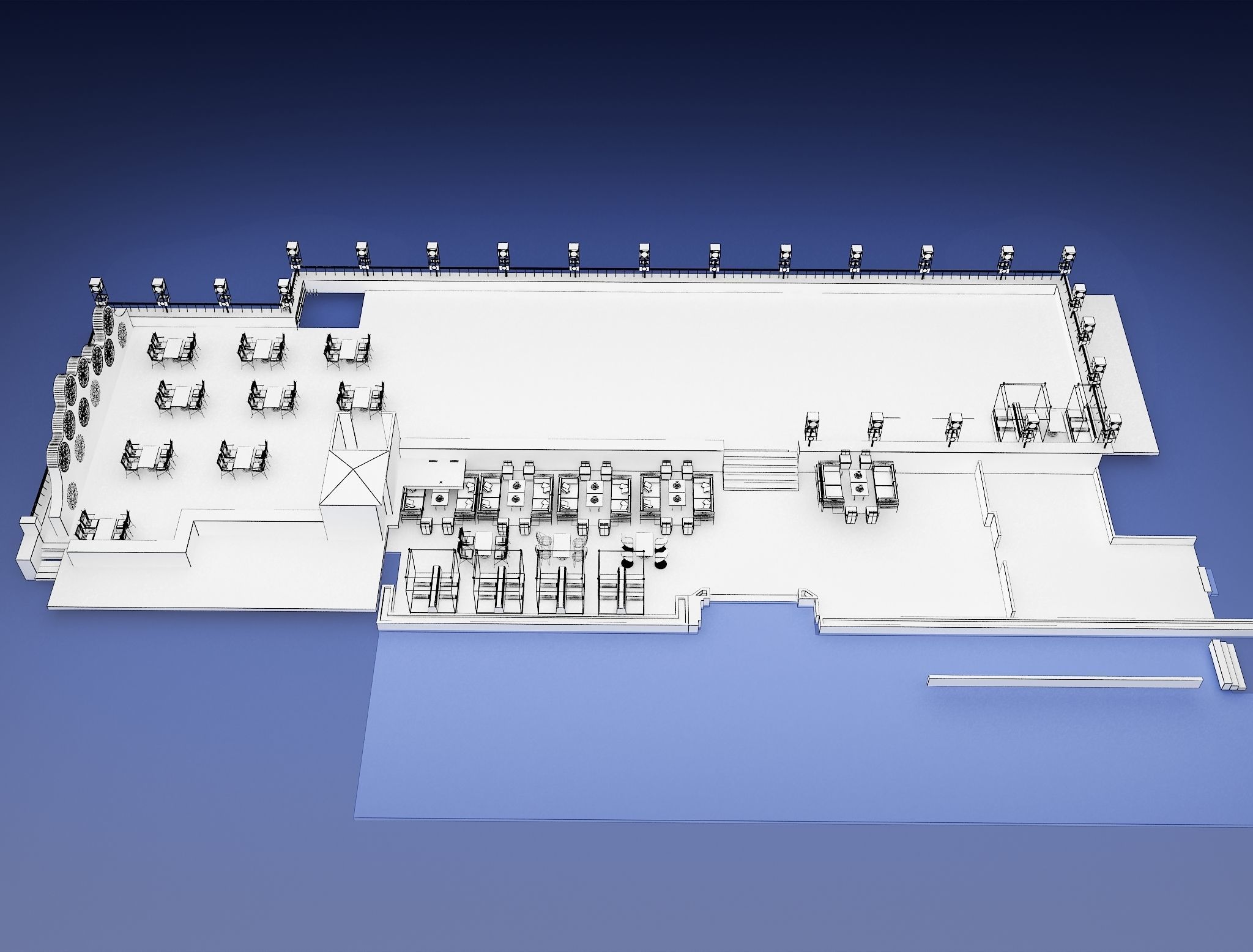 Exterior Design Tent Layout a575 3D model_7