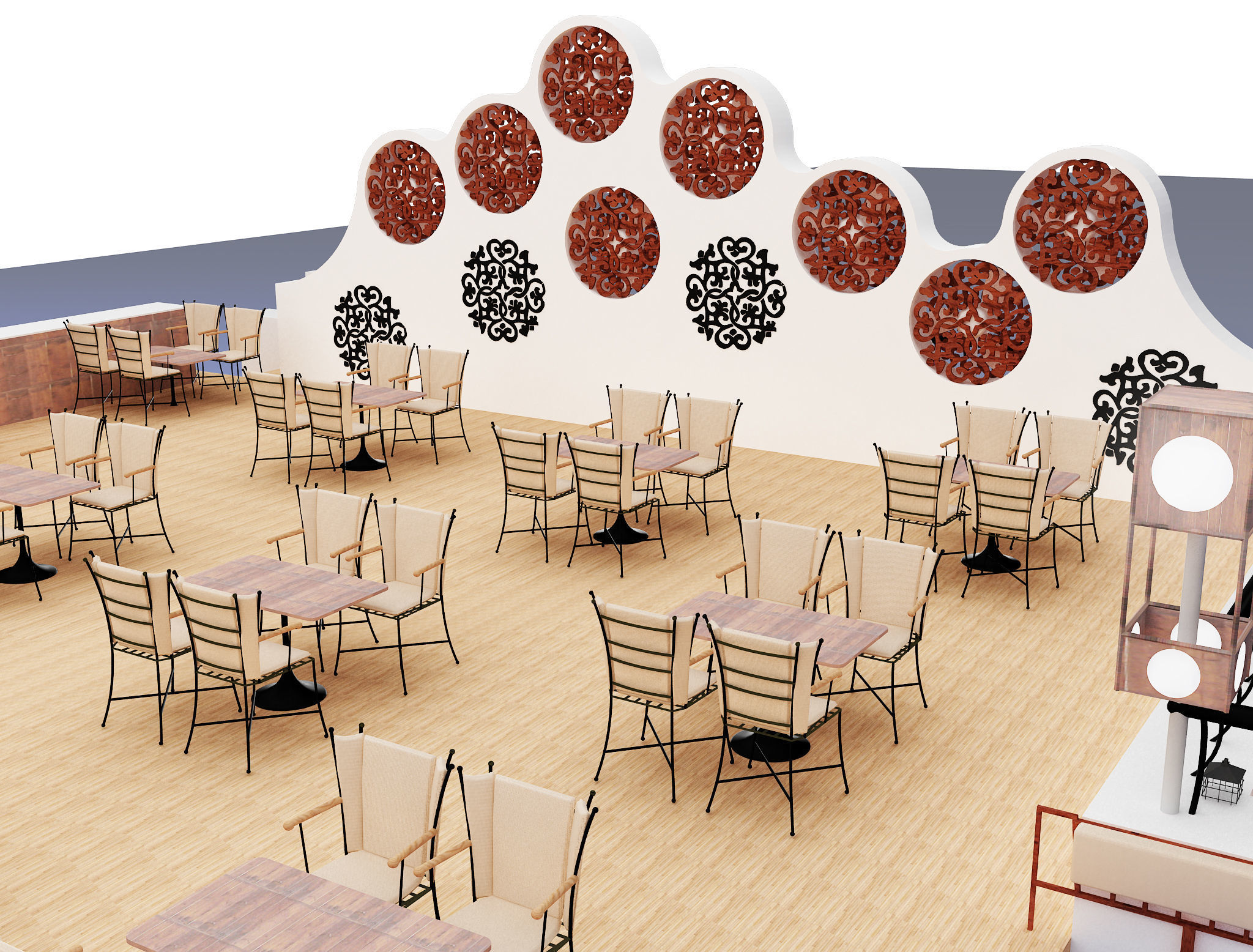 Exterior Design Tent Layout a575 3D model_14