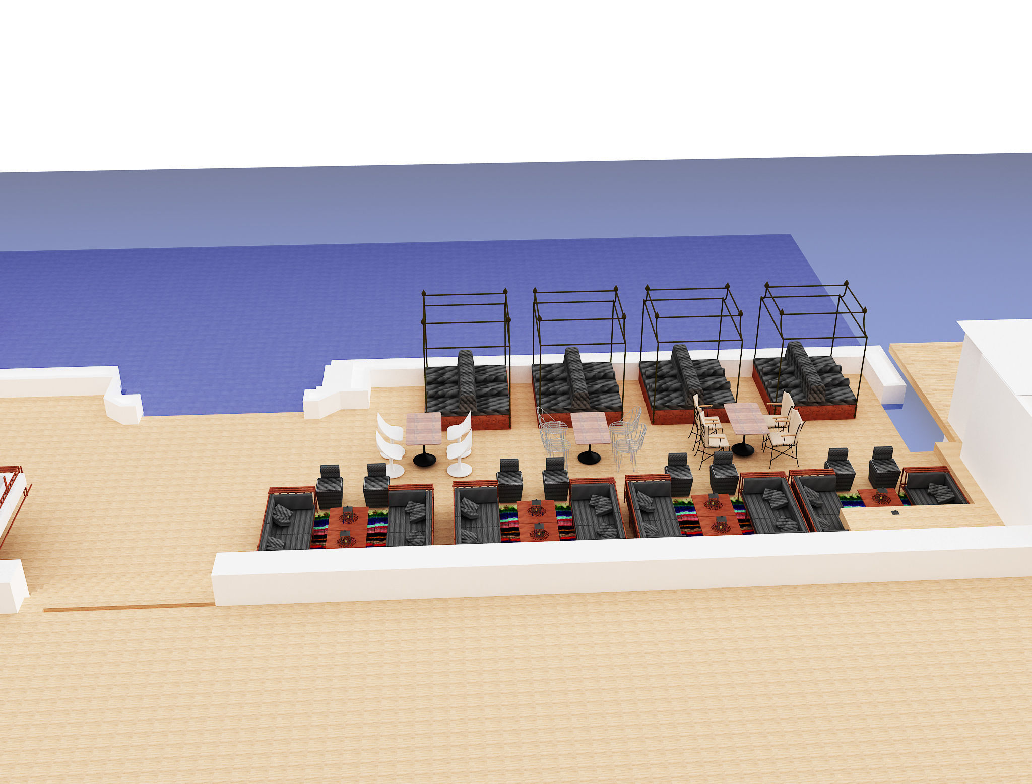 Exterior Design Tent Layout a575 3D model_4