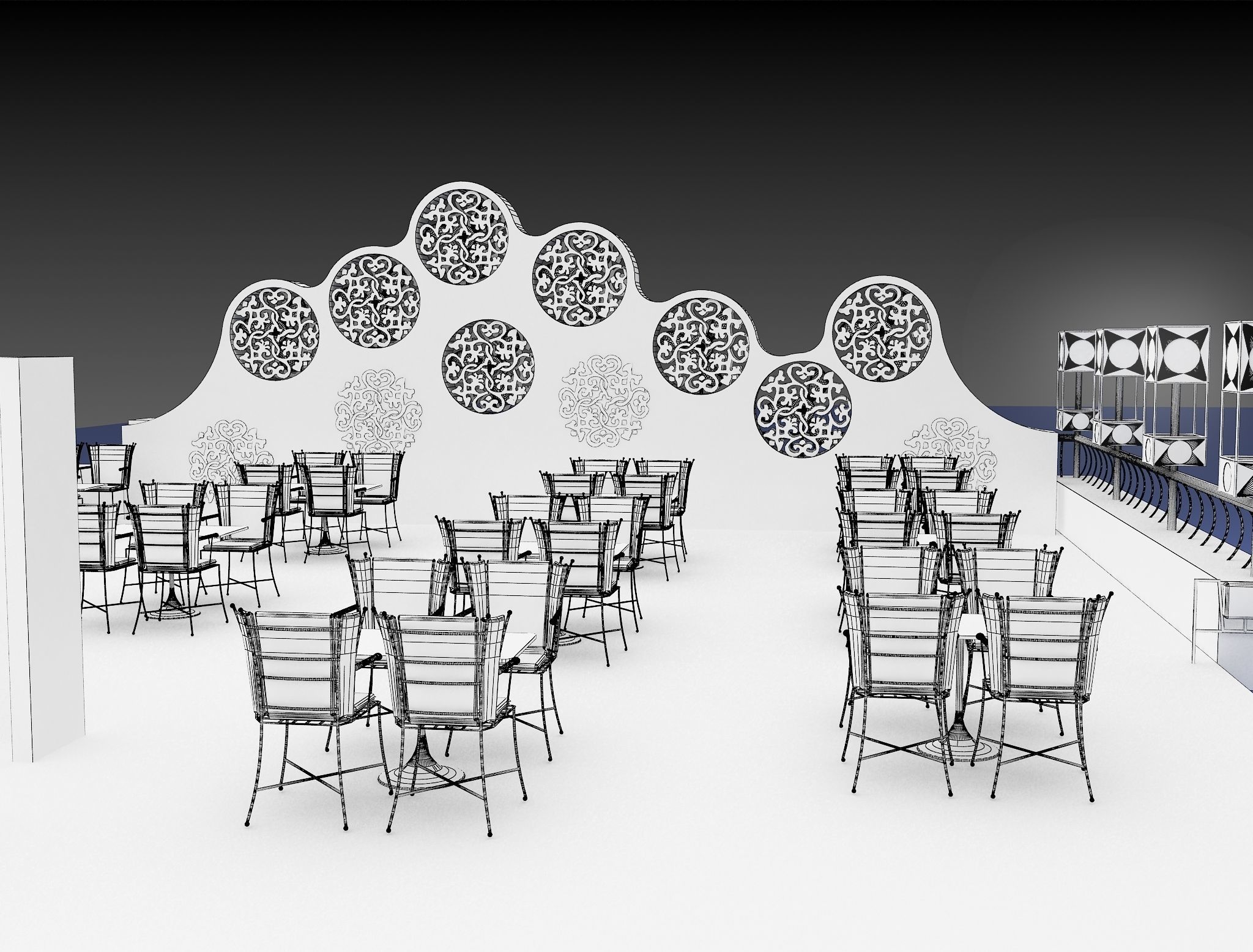 Exterior Design Tent Layout a575 3D model_11