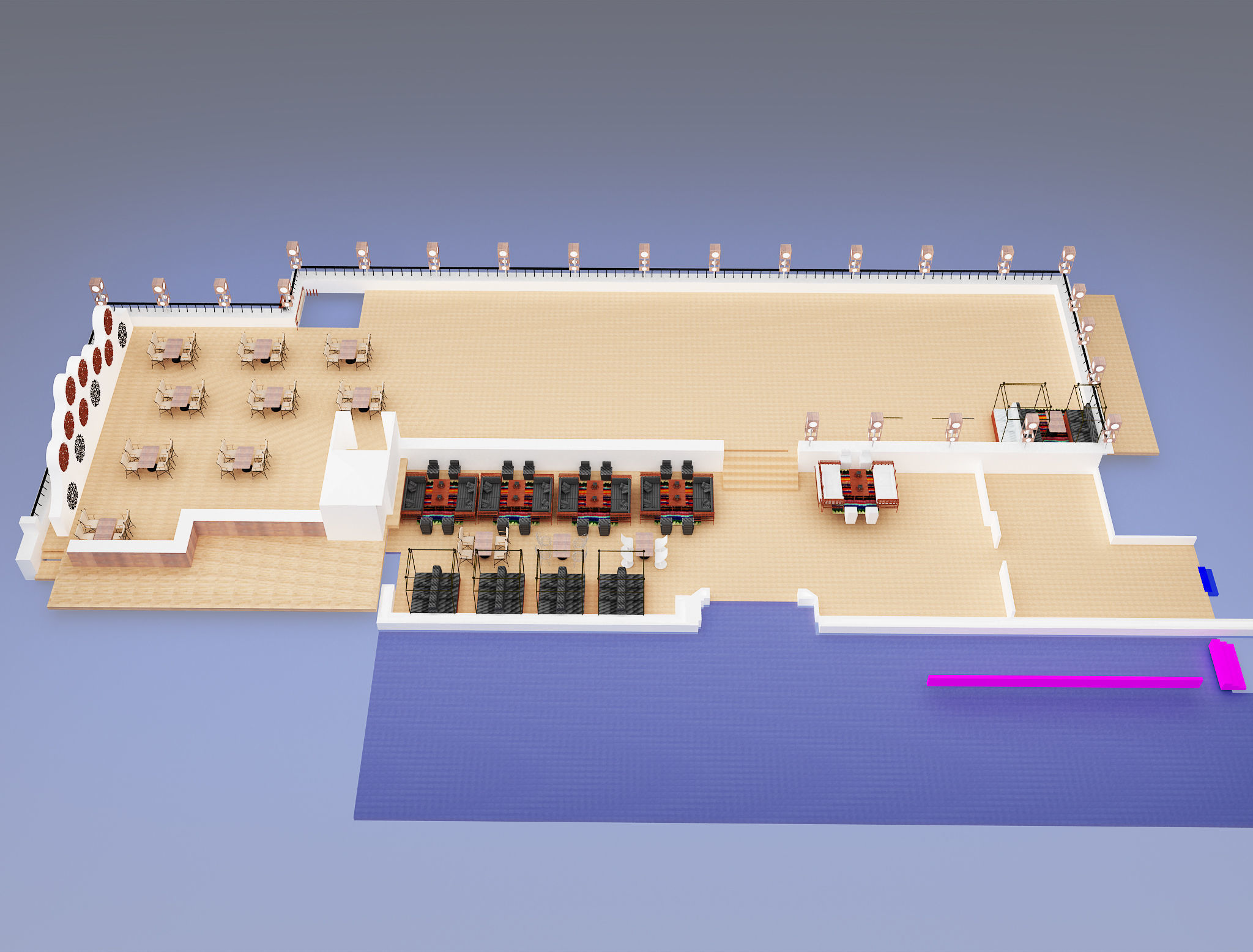 Exterior Design Tent Layout a575 3D model_6