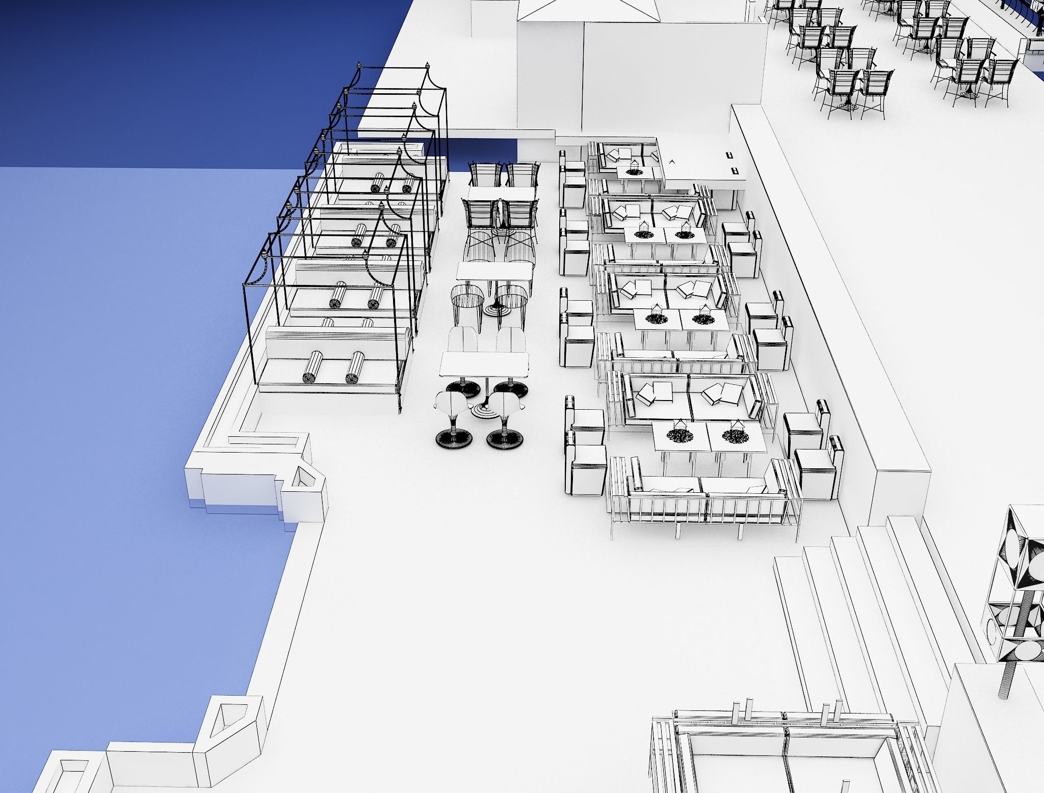 Exterior Design Tent Layout a575 3D model_3