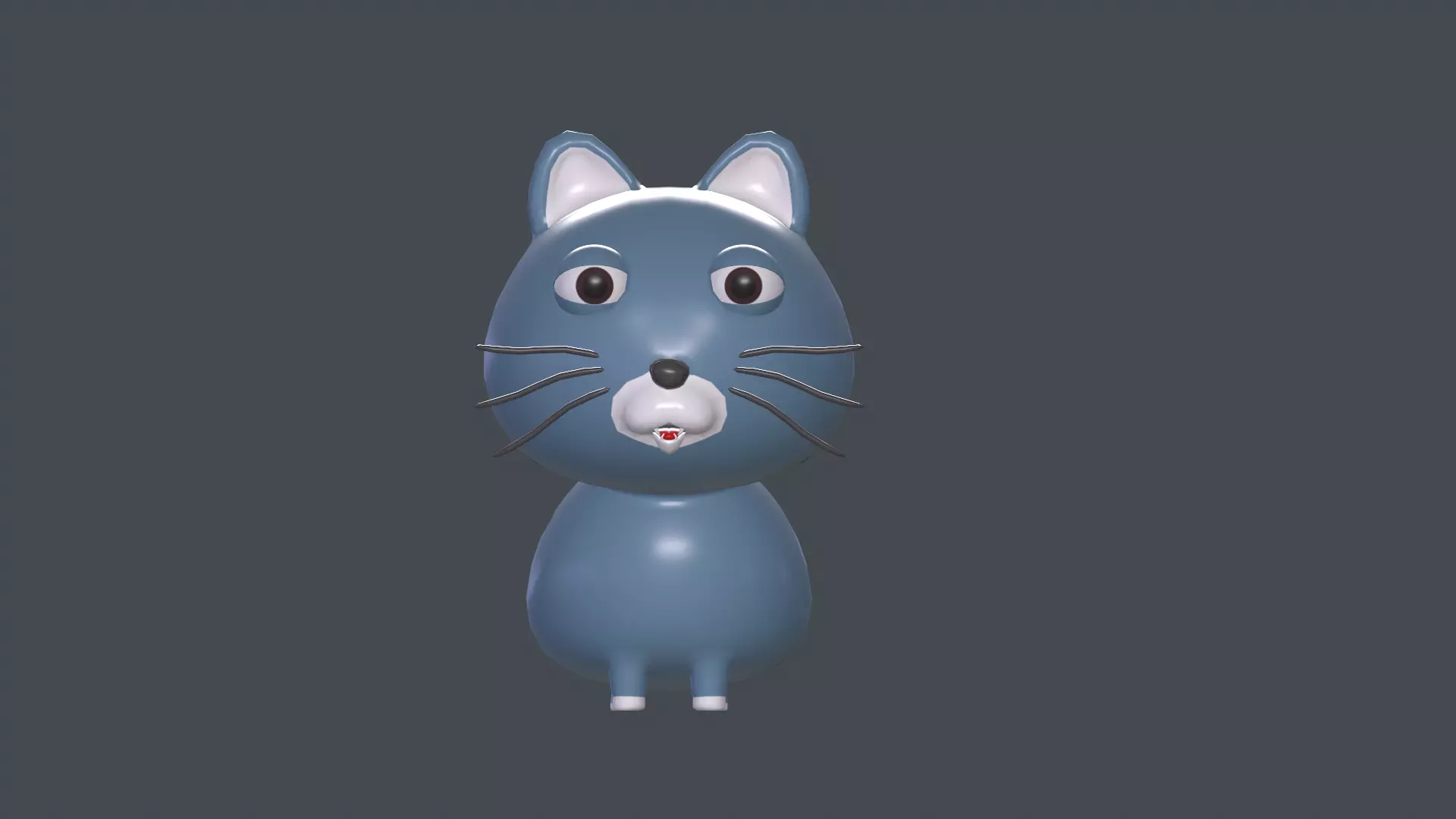 Cat cute cartoon Rigged model Free low-poly 3D model