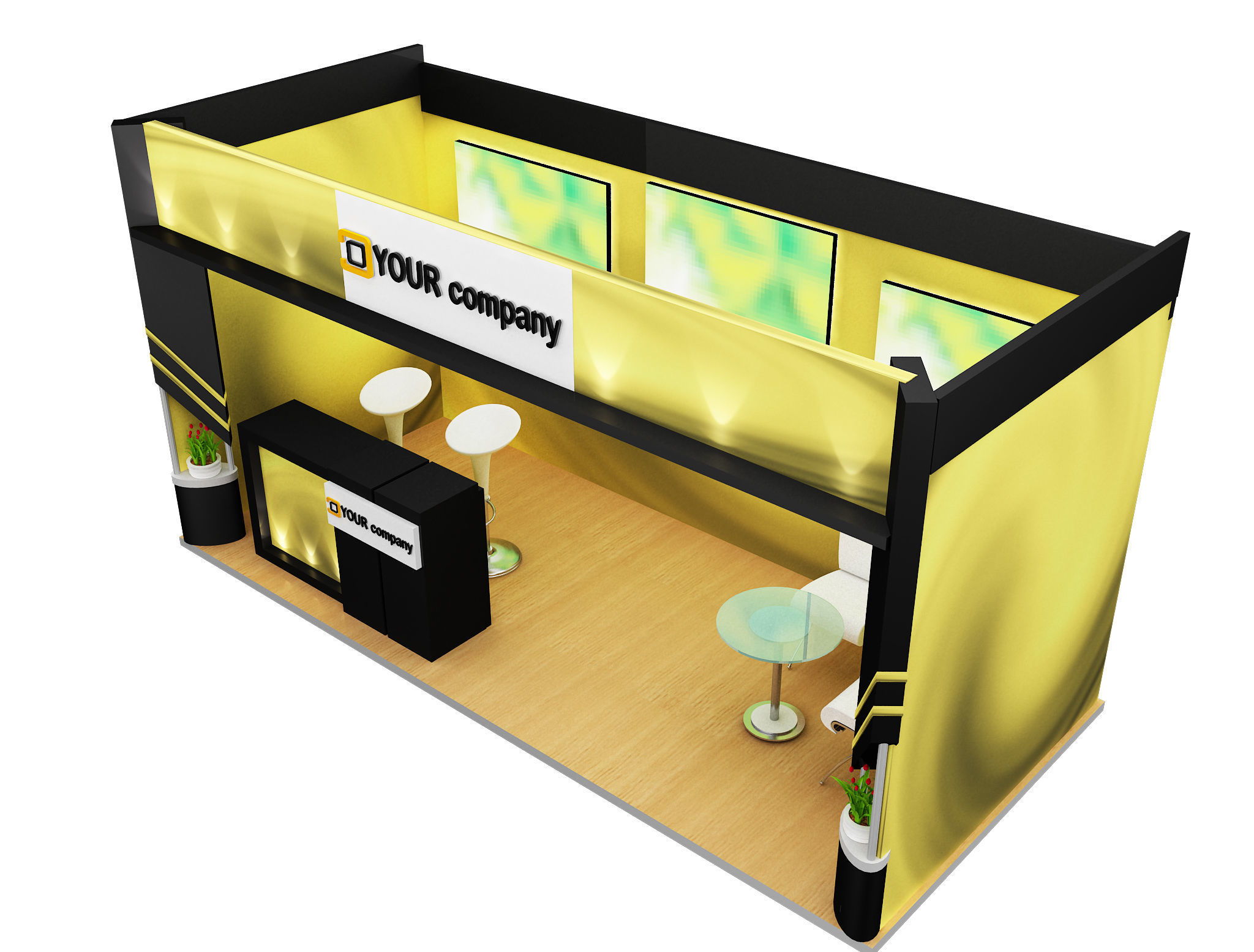 Booth Exhibition Stand a578b 3D model_8