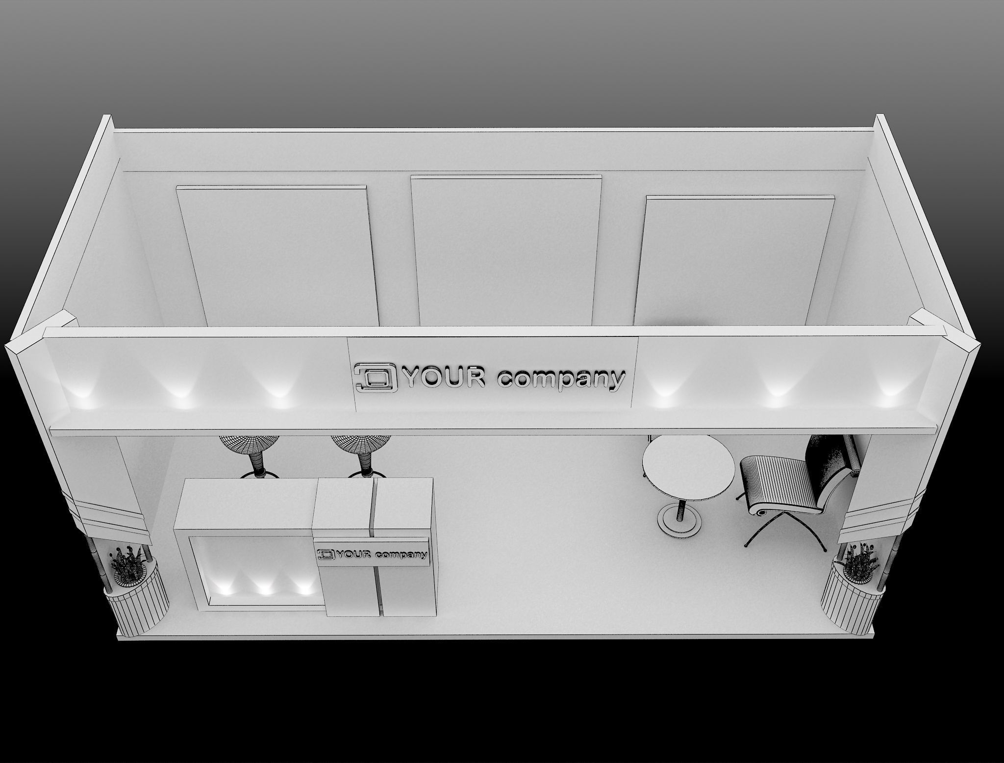 Booth Exhibition Stand a578b 3D model_7