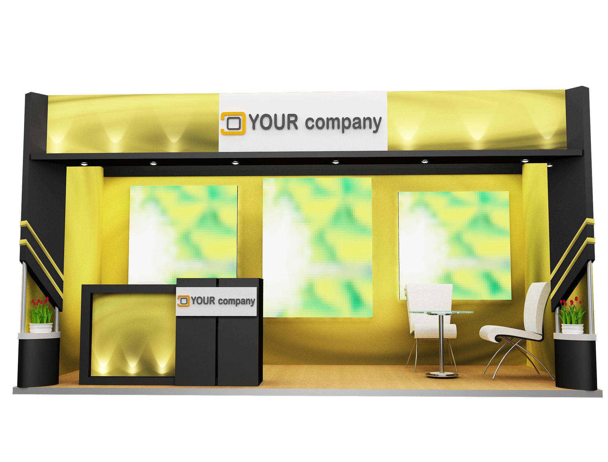 Booth Exhibition Stand a578b 3D model_4