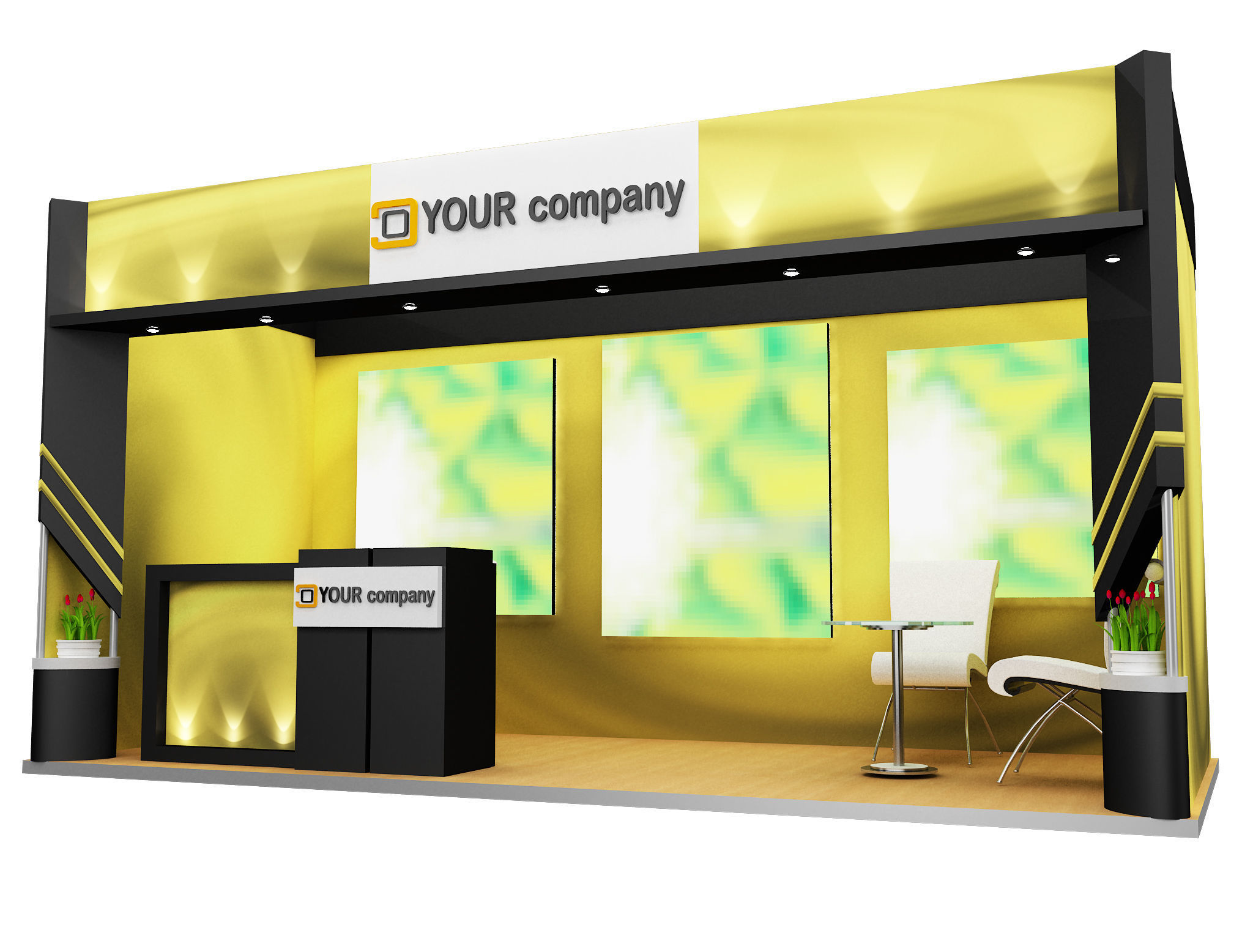 Booth Exhibition Stand a578b 3D model_2