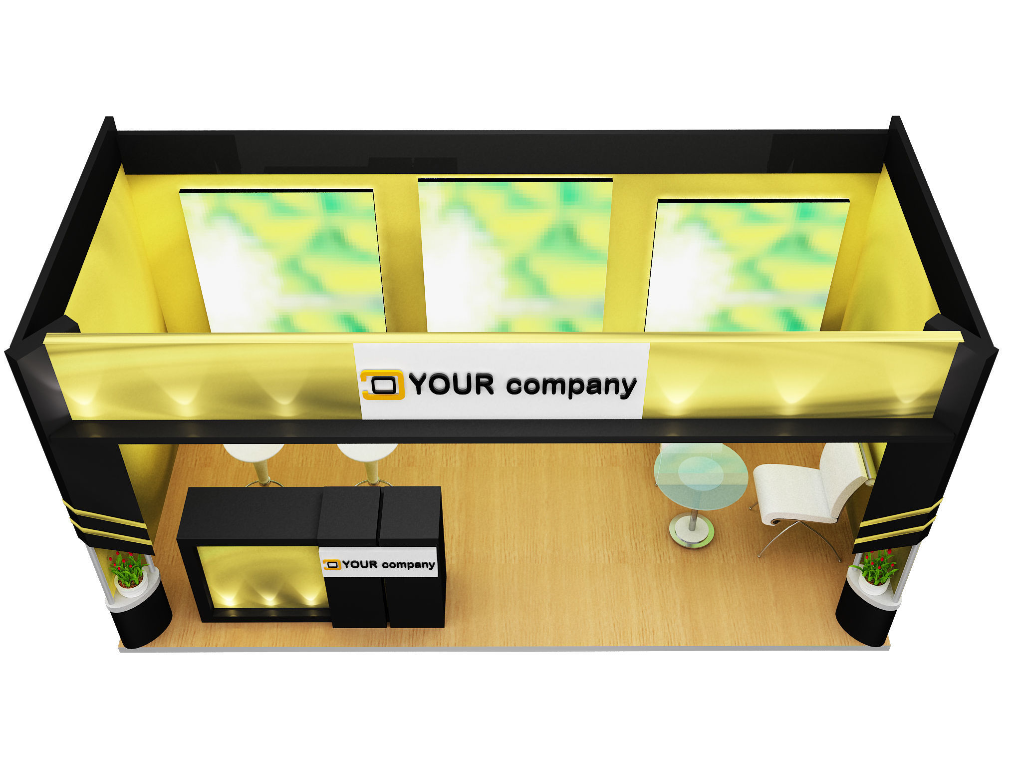 Booth Exhibition Stand a578b 3D model_6