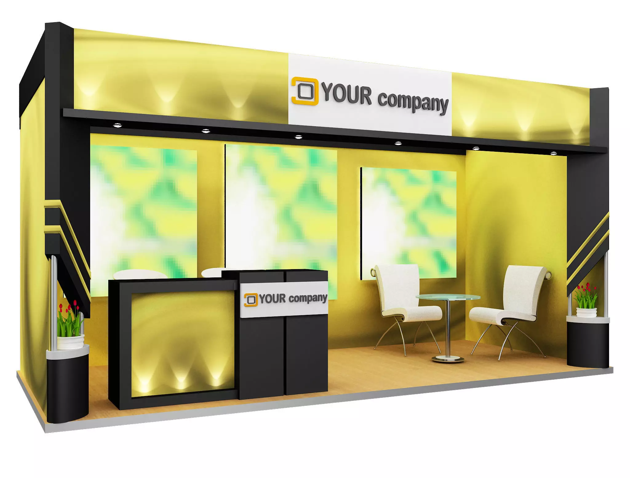 Booth Exhibition Stand a578b 3D model_0
