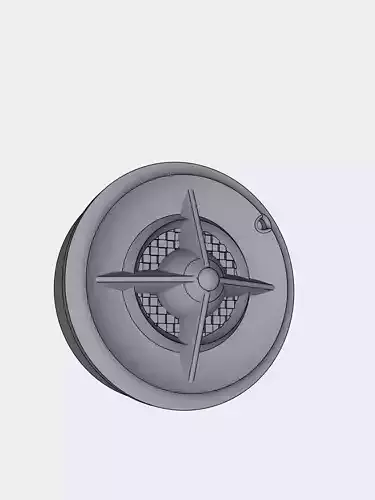 VINTAGE HUBCAP 4 BAR VIKING STYLE 3D print model