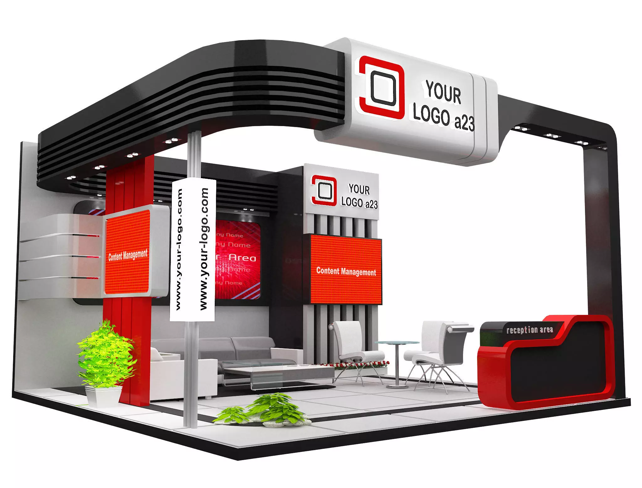 Booth Exhibition Stand a579b 3D model_0