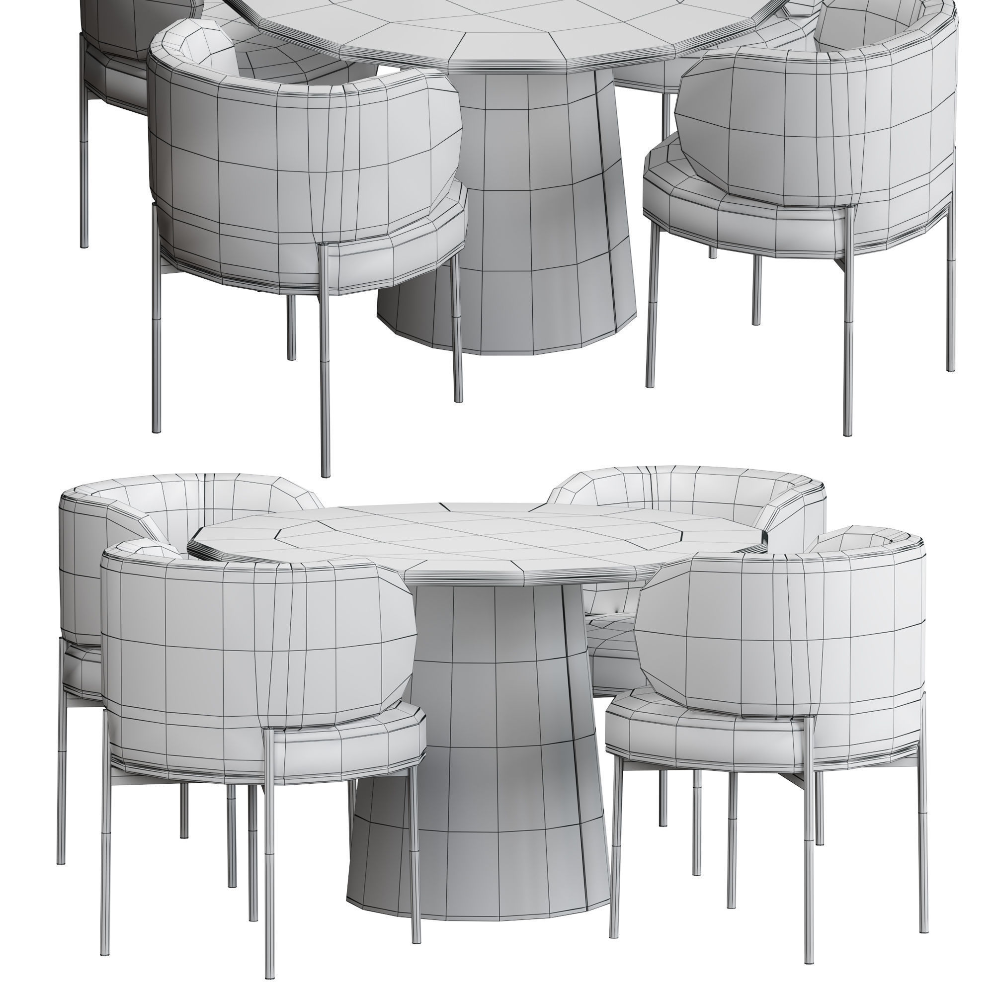Akiko dining set 3D model_3